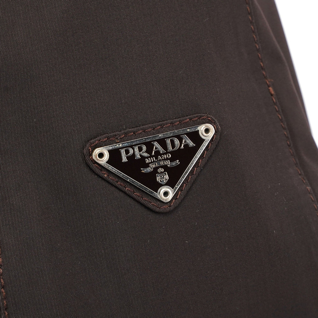 Prada Brown Tessuto Plastic Shoulder Bag