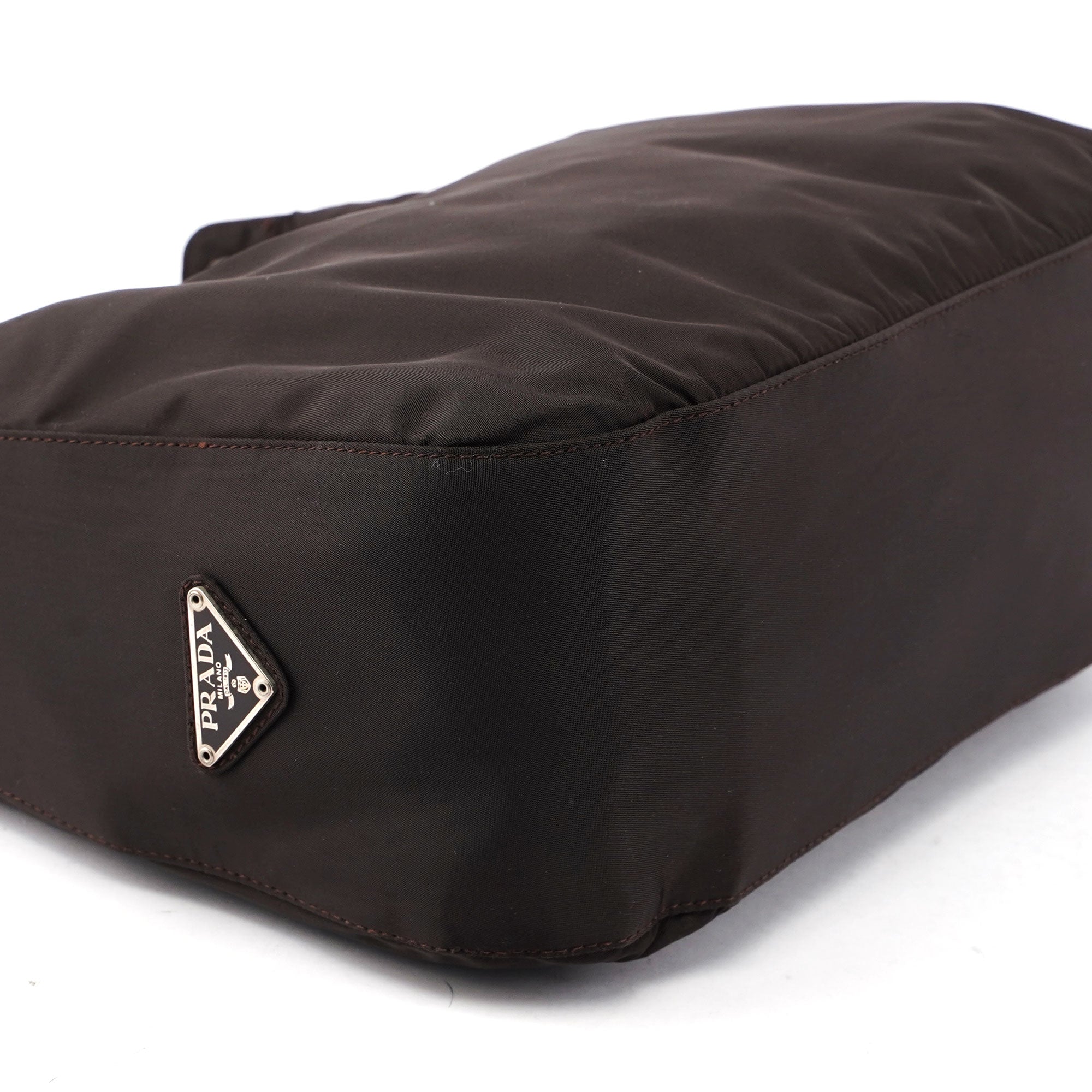 Prada Brown Tessuto Plastic Shoulder Bag