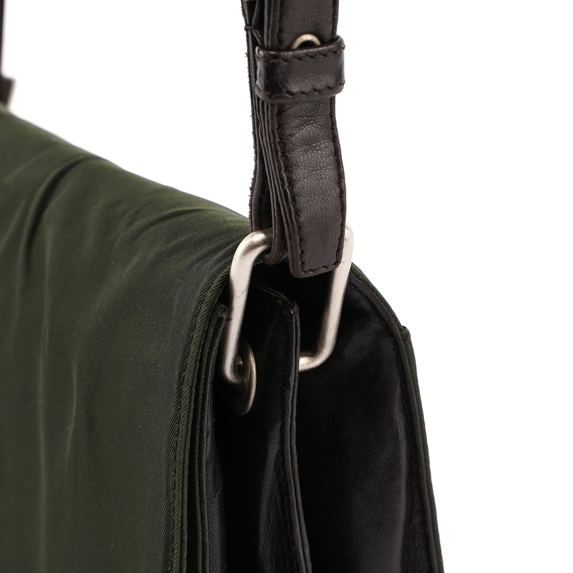 Prada Green Tessuto Shoulder Bag
