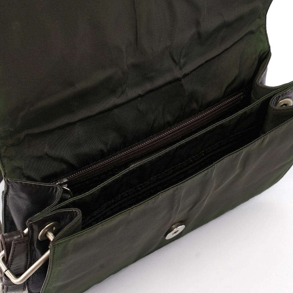 Prada Green Tessuto Shoulder Bag