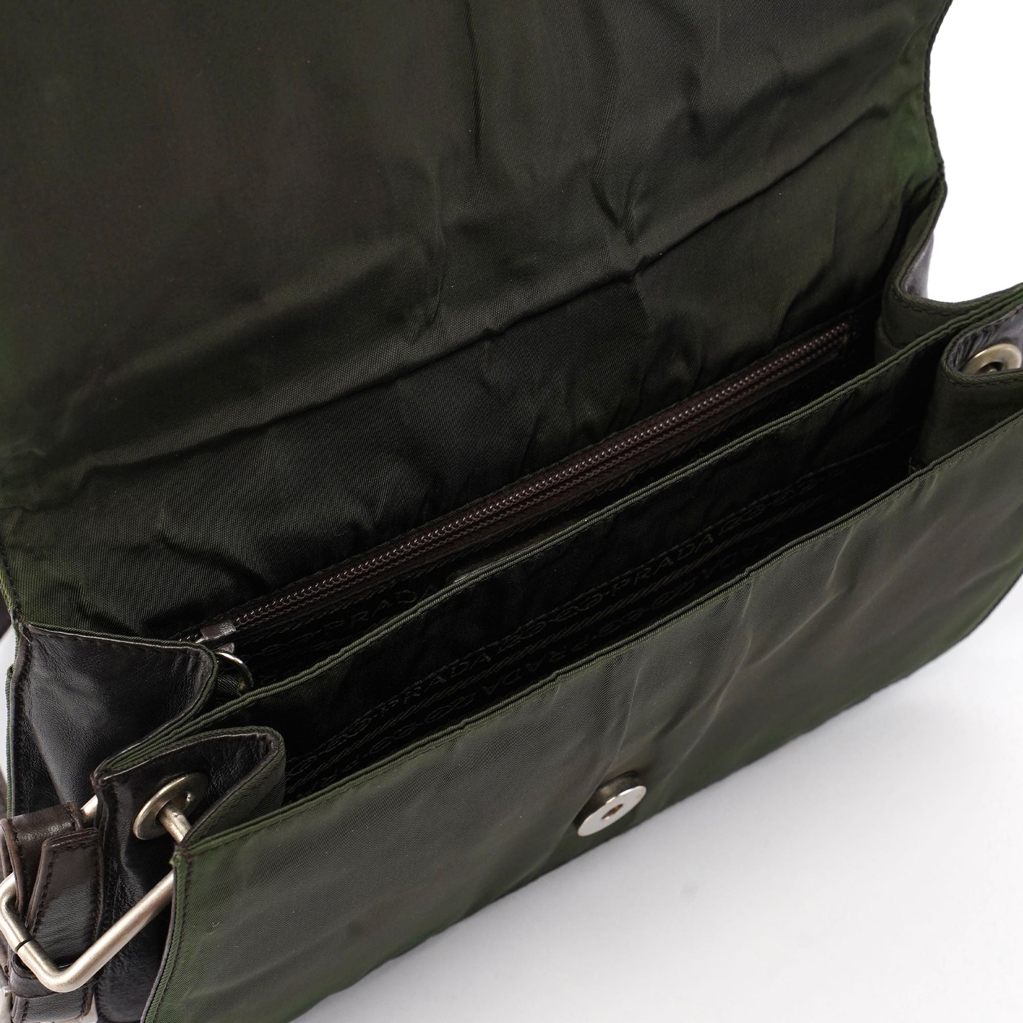 Prada Green Tessuto Shoulder Bag