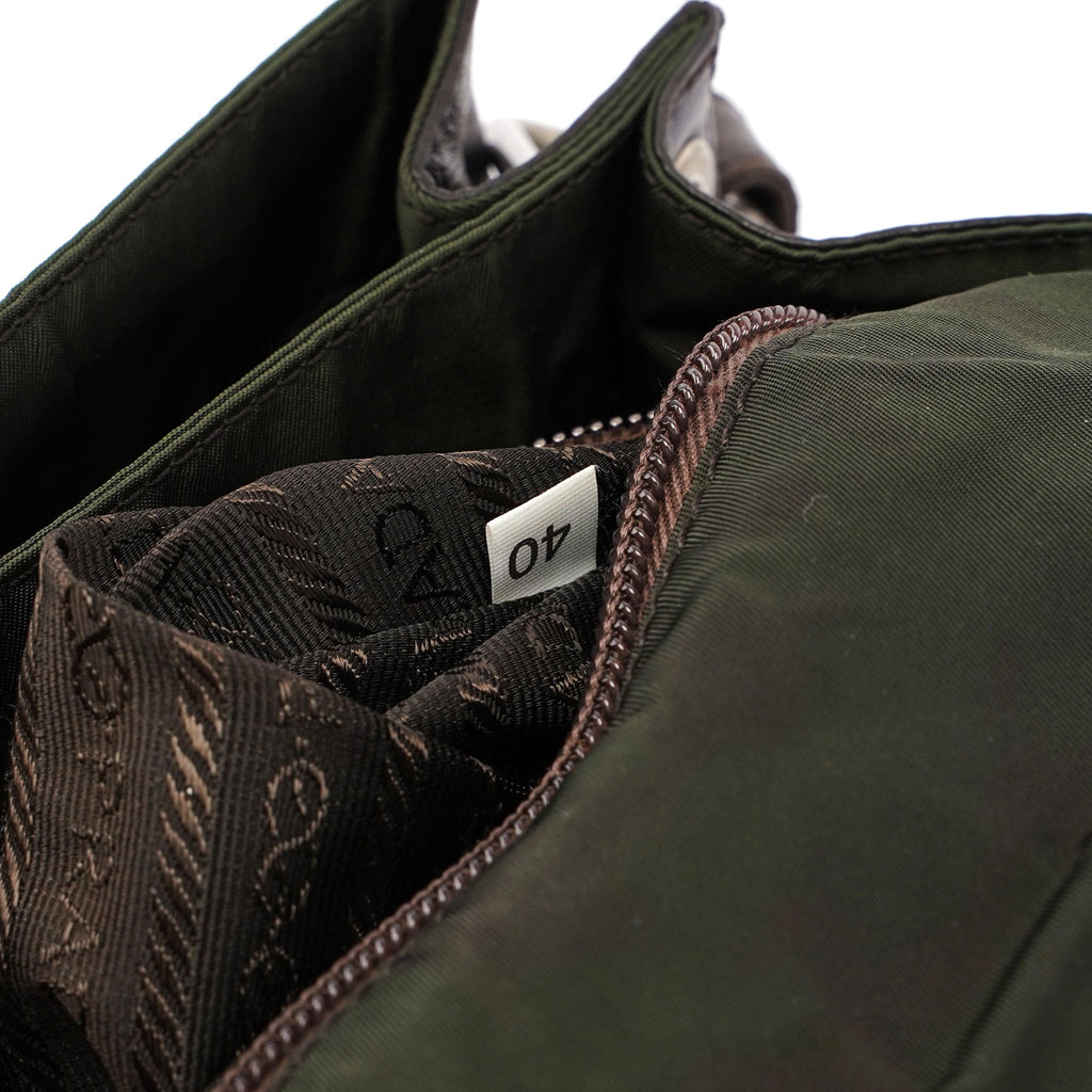 Prada Green Tessuto Shoulder Bag