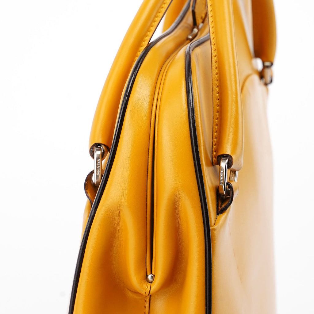Prada Yellow Leather Handbag