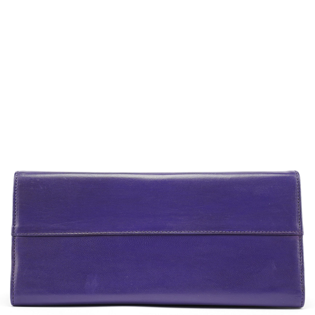Purple Calfksin Top Handle Bag