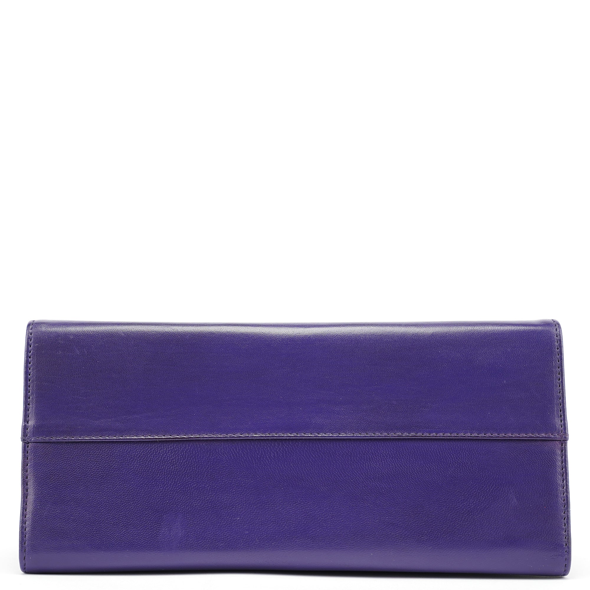 Purple Calfksin Top Handle Bag