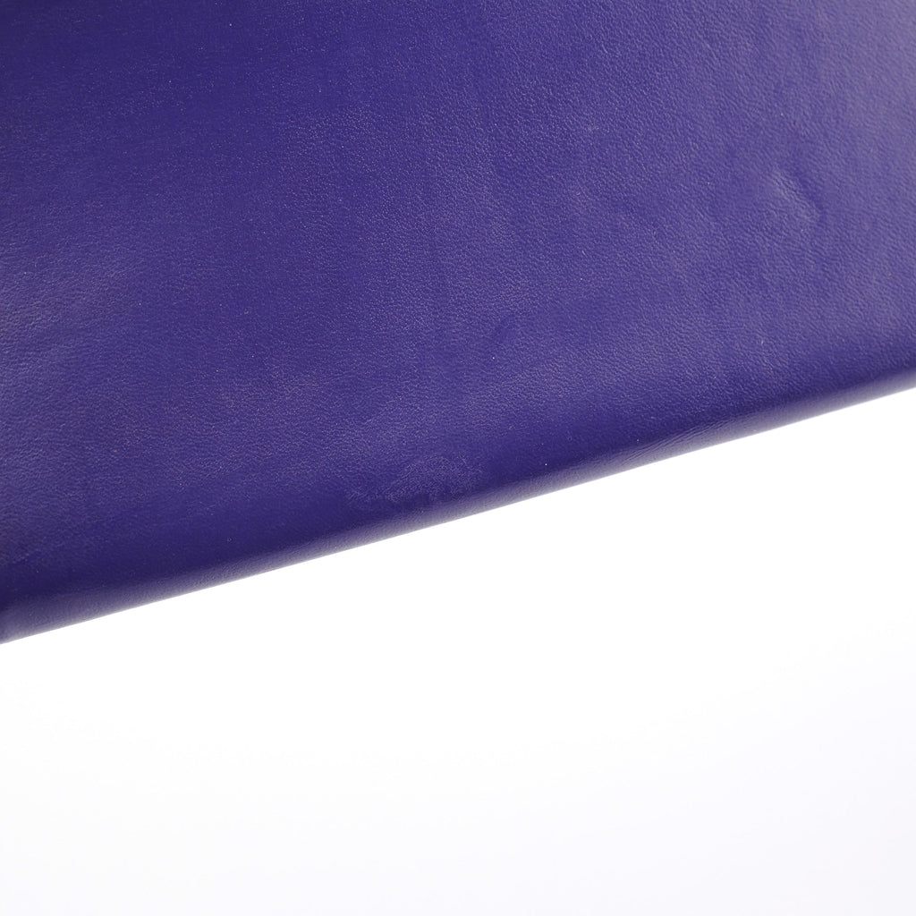 Purple Calfksin Top Handle Bag
