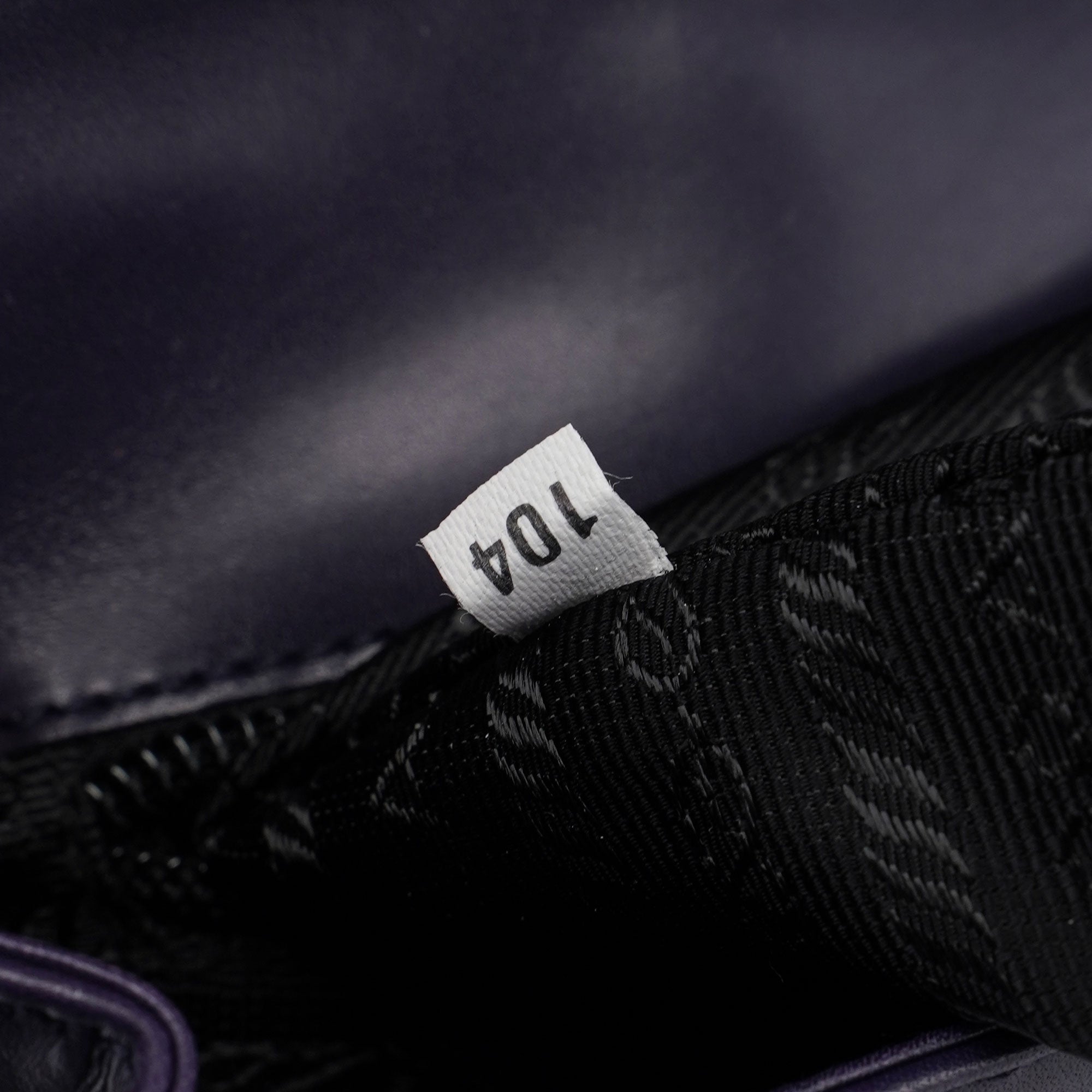 Purple Calfskin Top Handle Flap Bag
