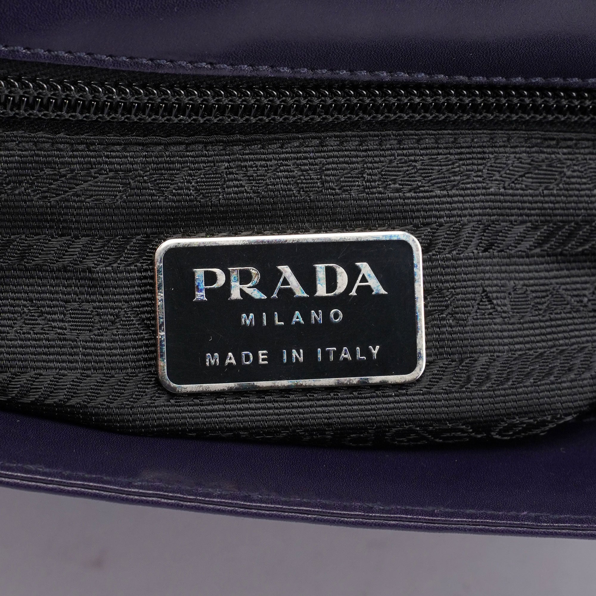 Purple Calfskin Top Handle Flap Bag