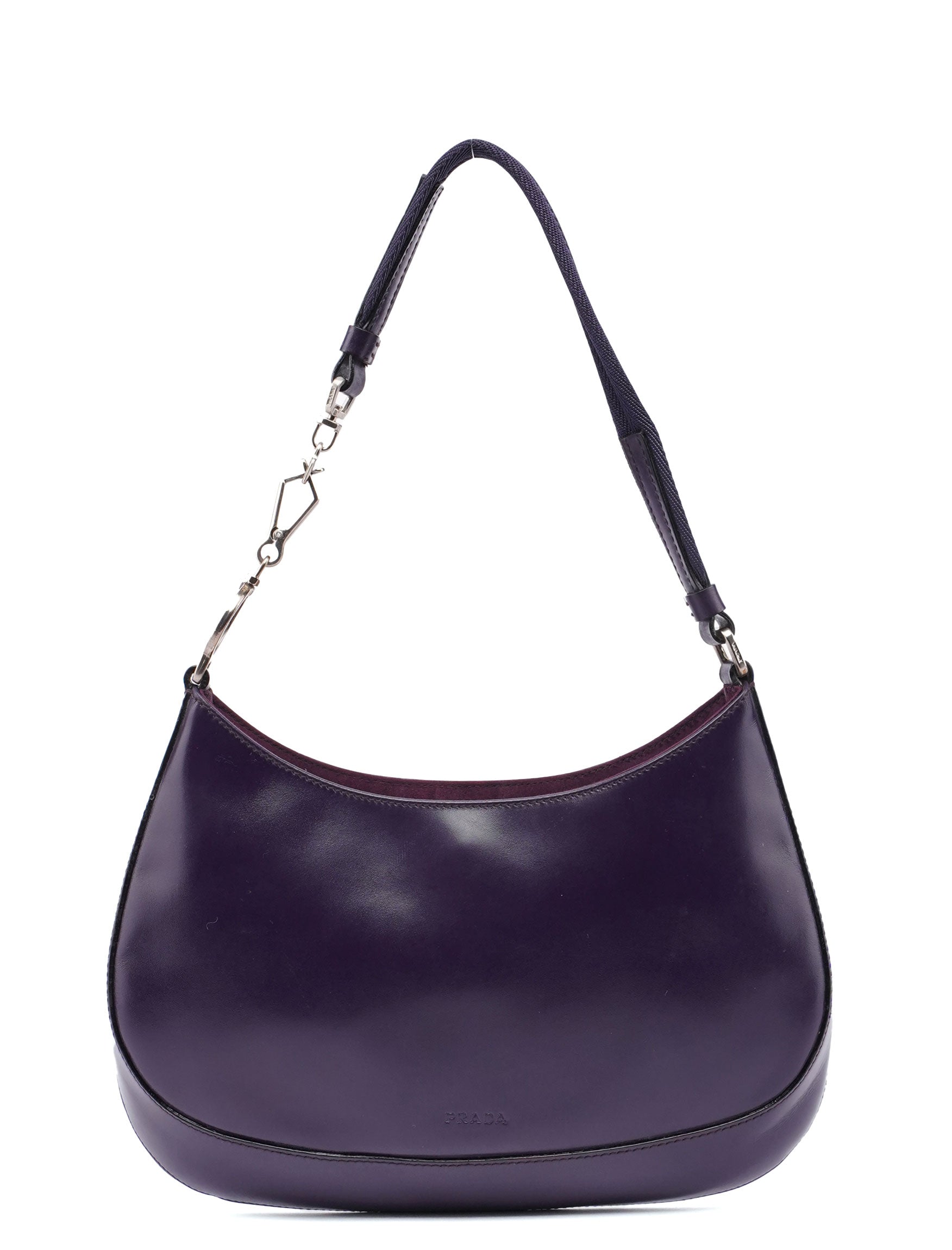 Purple Leather Cleo Bag