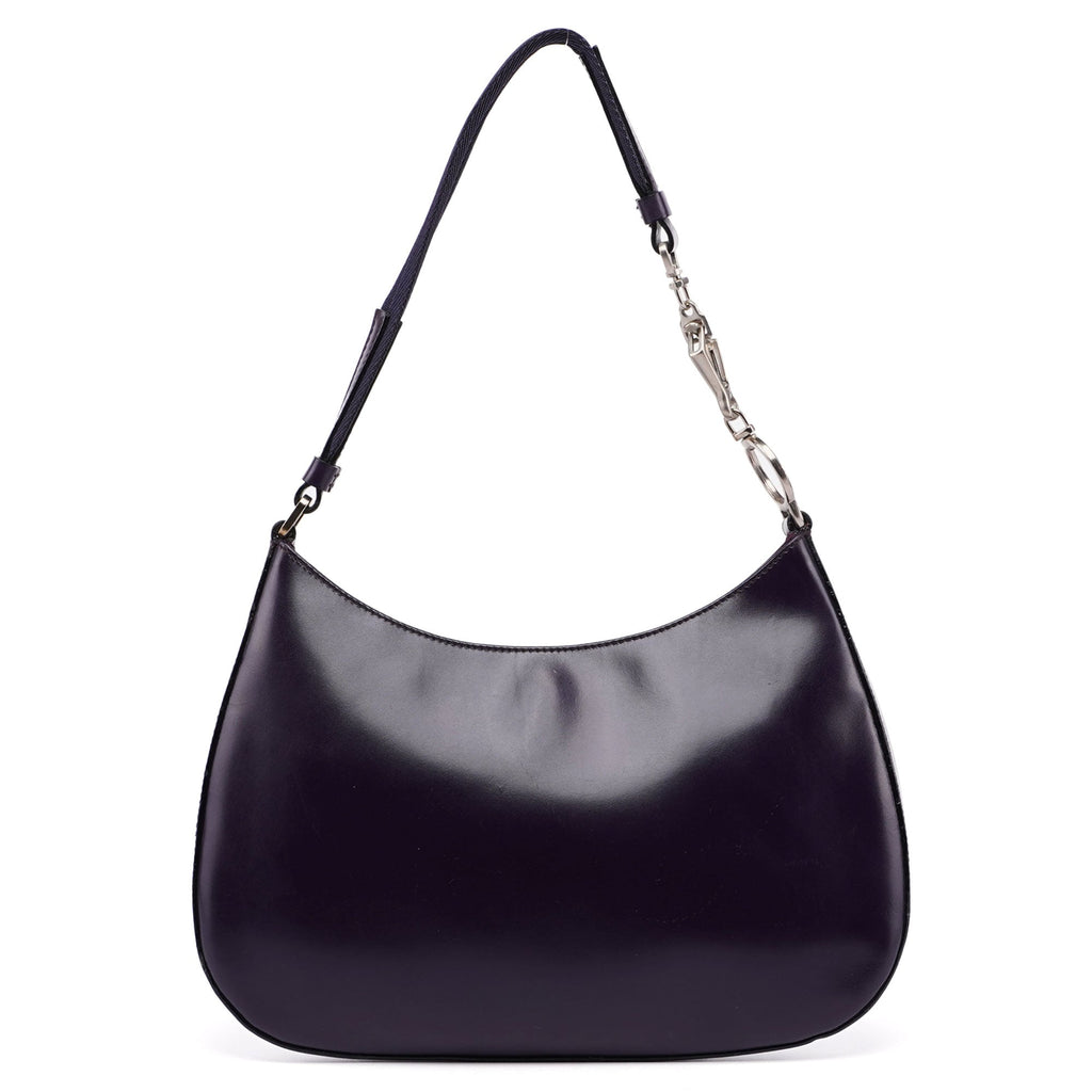 Purple Leather Cleo Bag