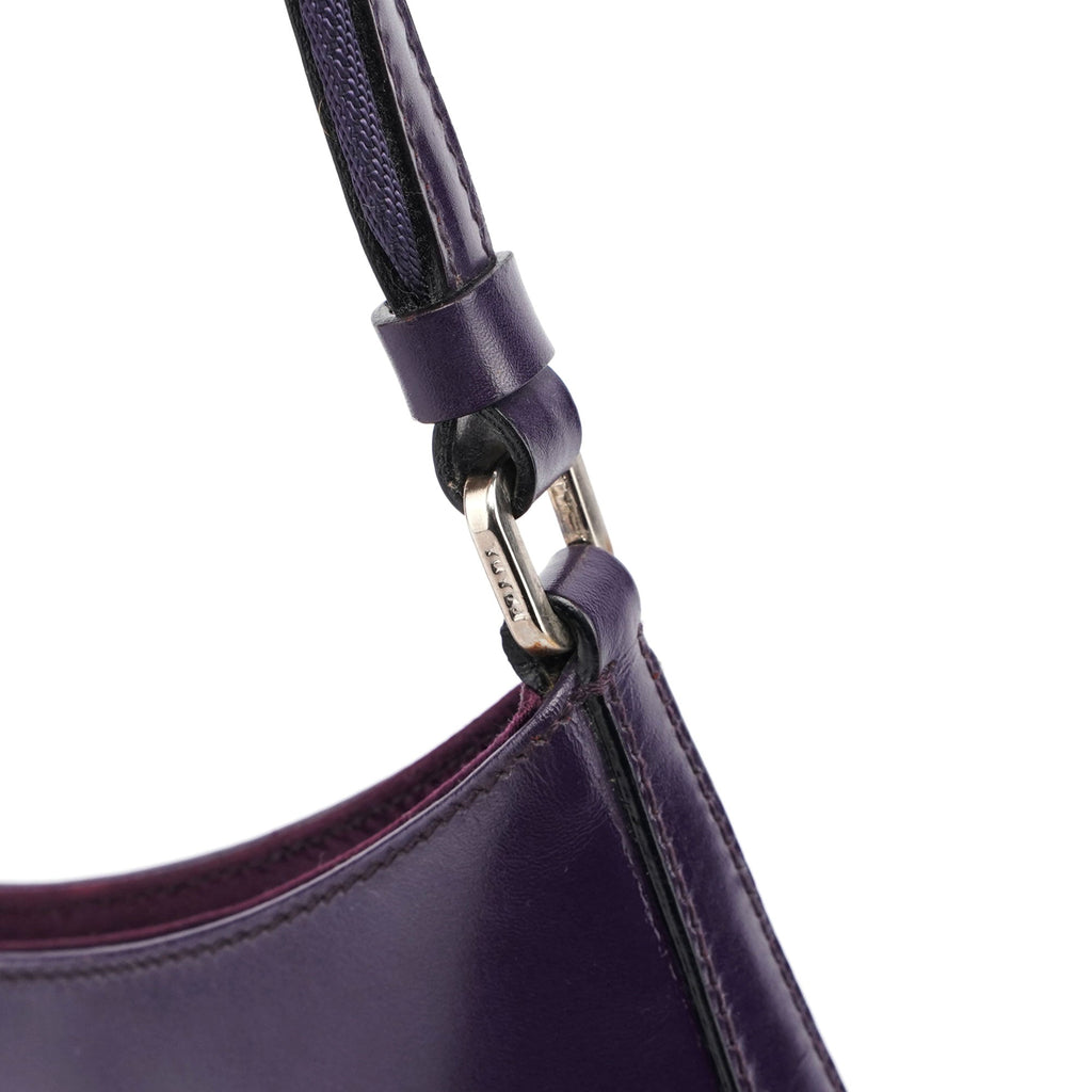 Purple Leather Cleo Bag