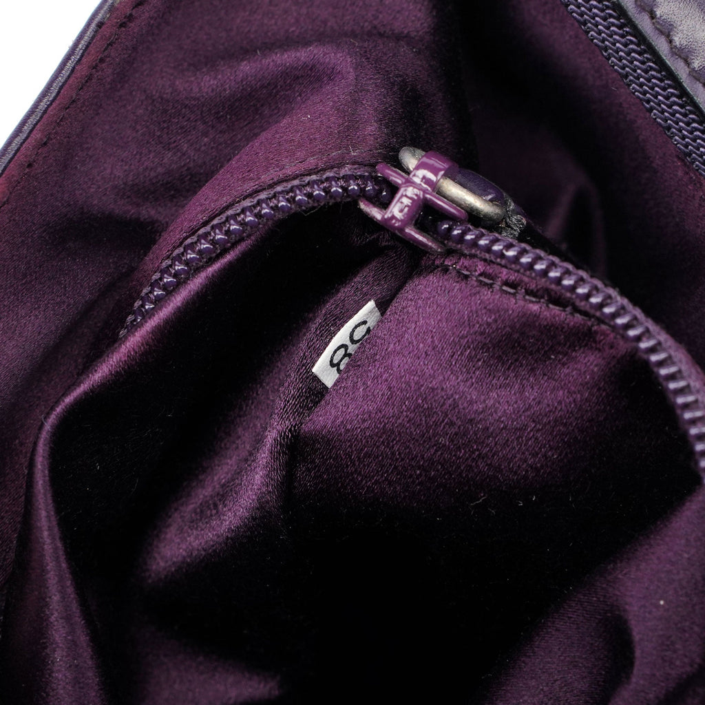 Purple Leather Cleo Bag
