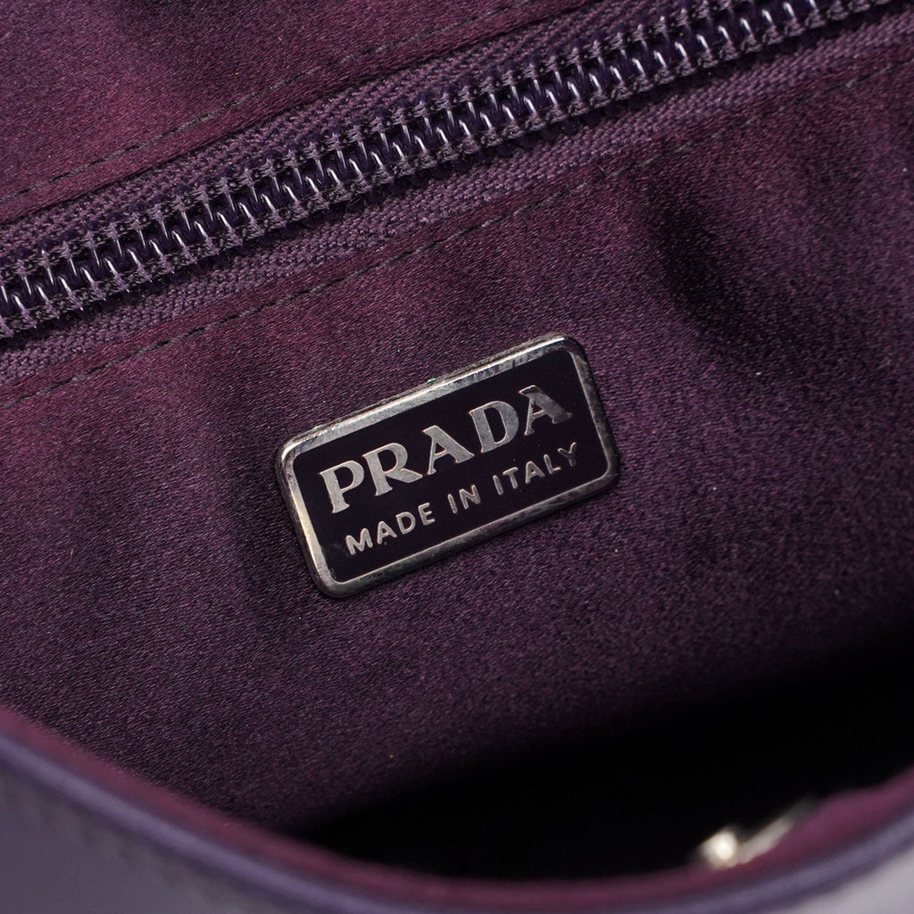 Purple Leather Cleo Bag