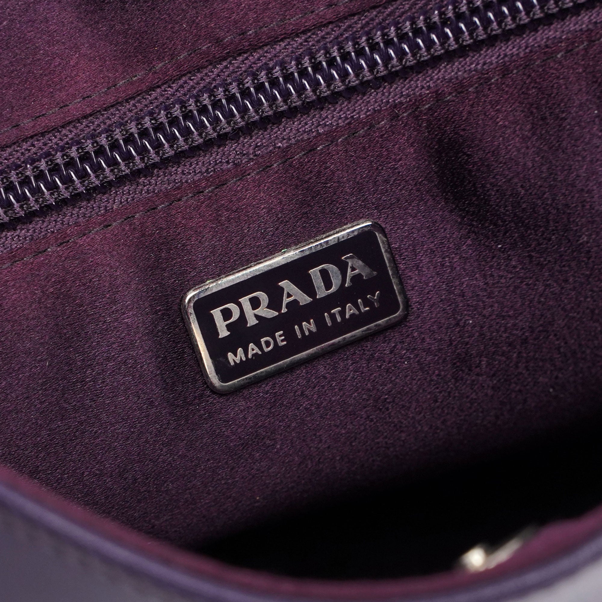 Purple Leather Cleo Bag