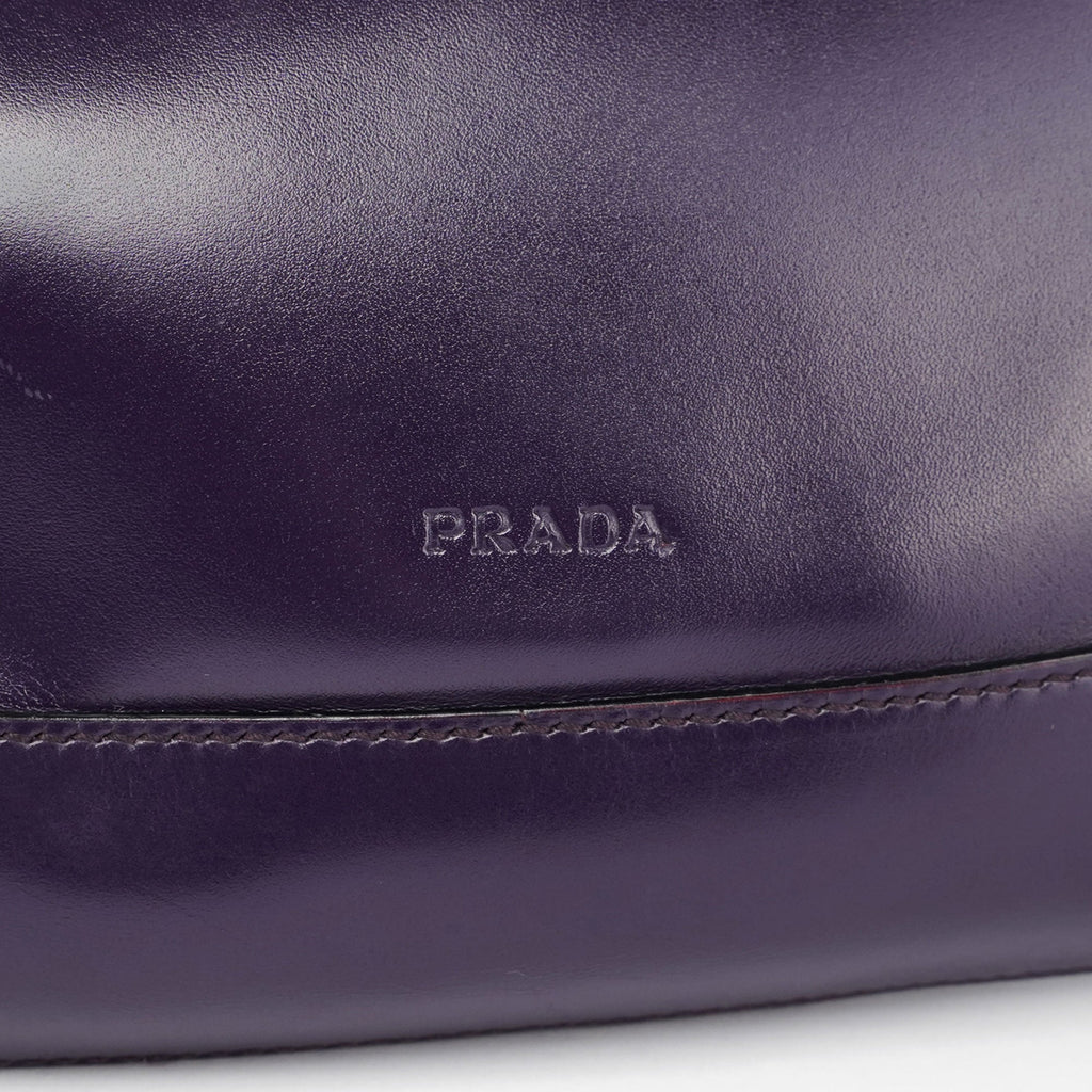 Purple Leather Cleo Bag