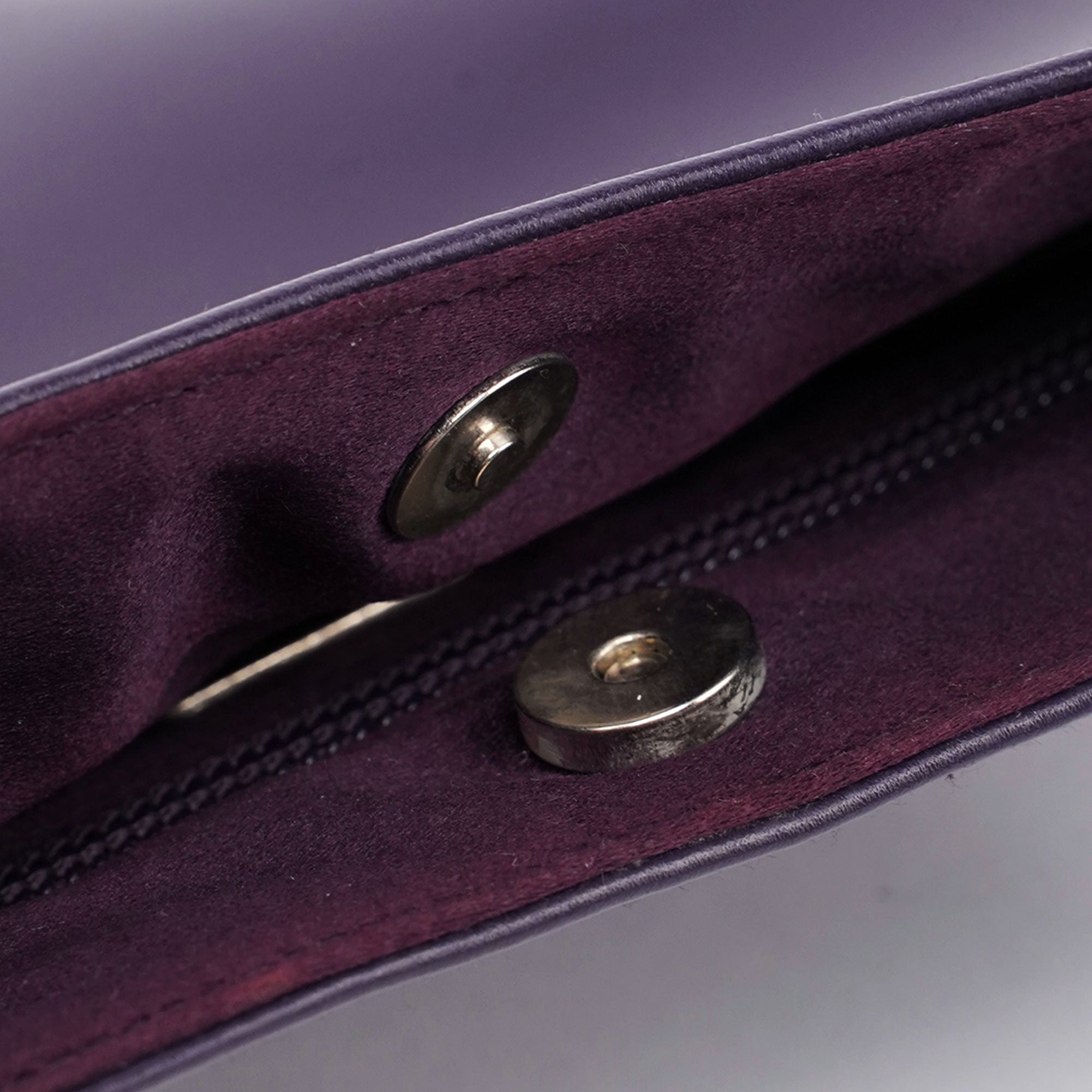 Purple Leather Cleo Bag