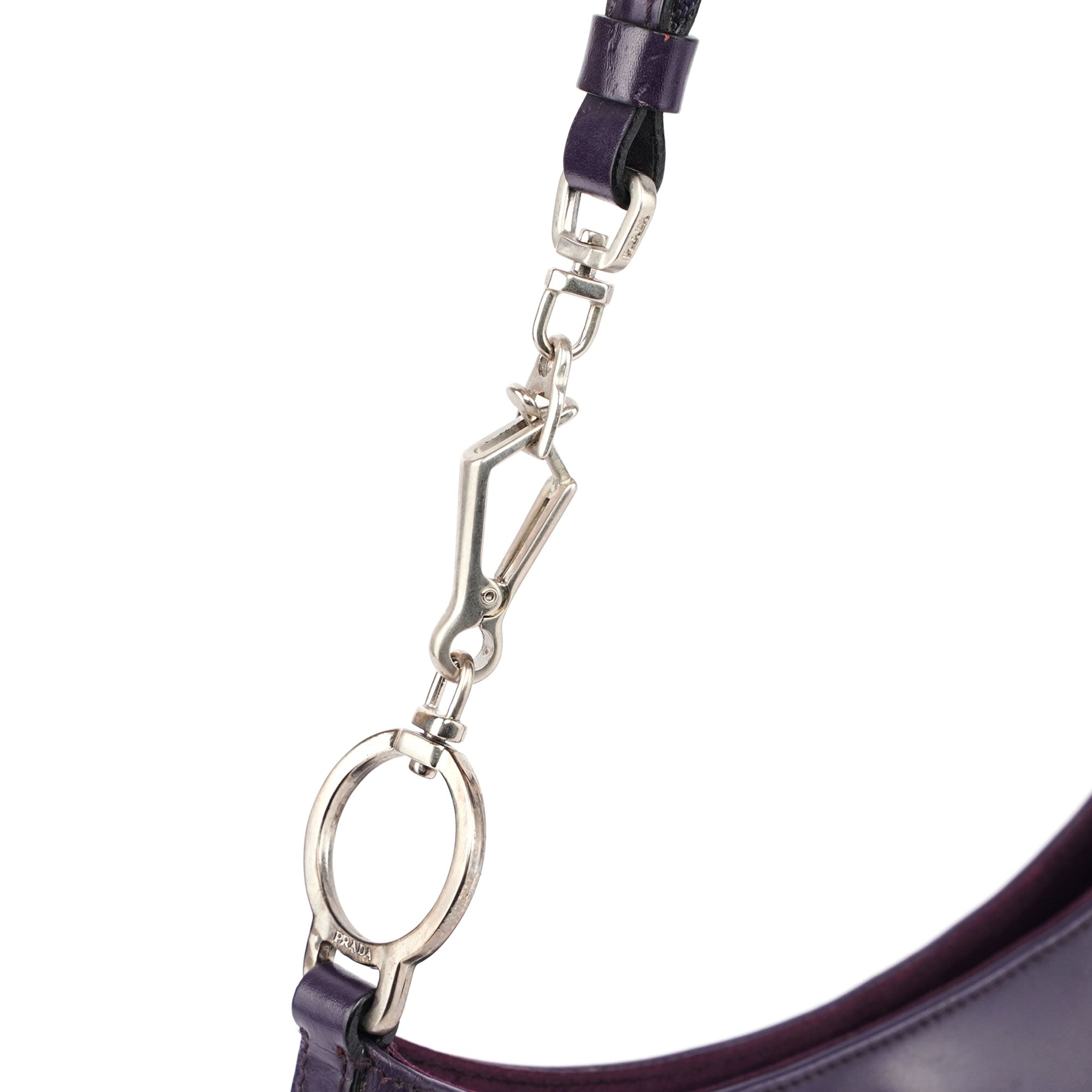 Purple Leather Cleo Bag
