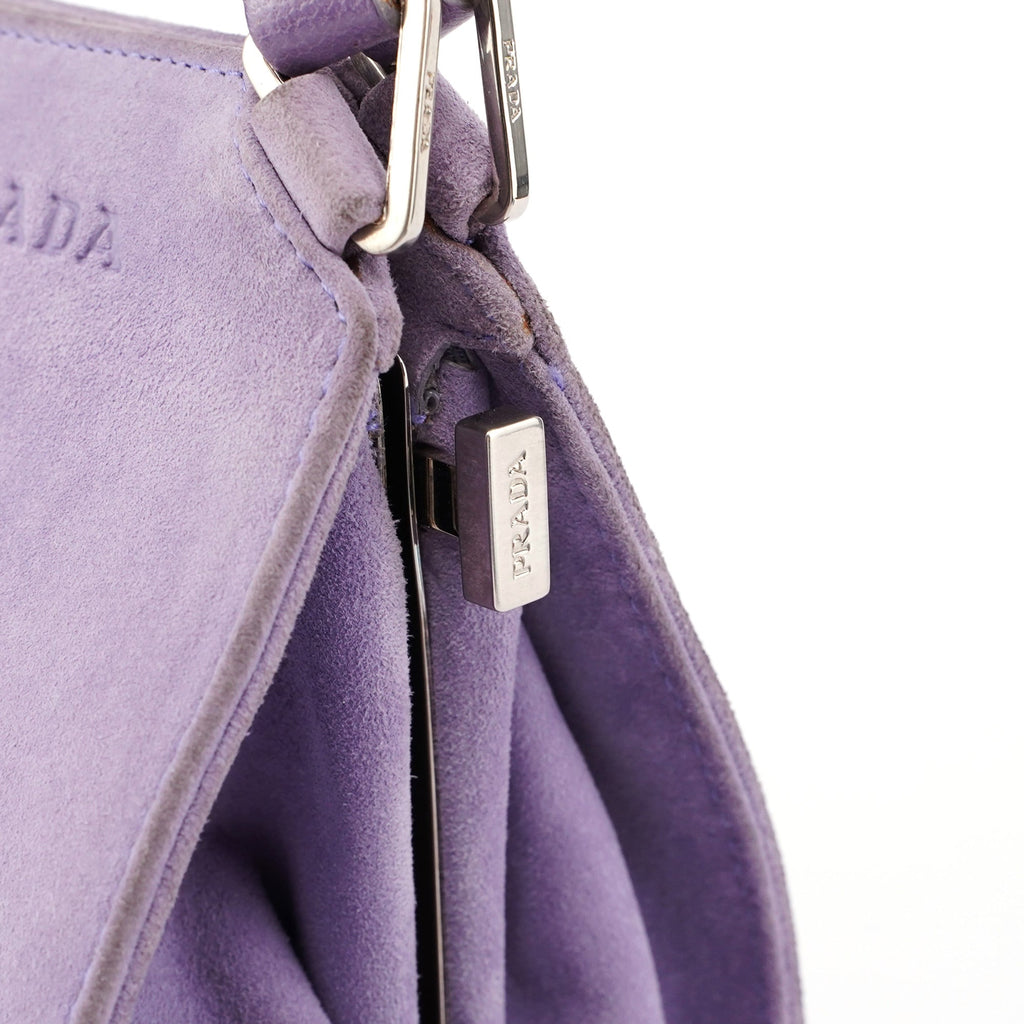 Purple Scamosciato Chic Shoulder Bag