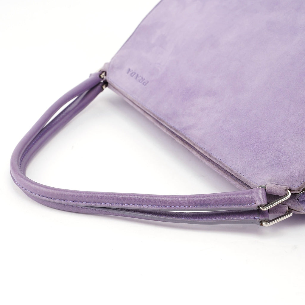 Purple Scamosciato Chic Shoulder Bag