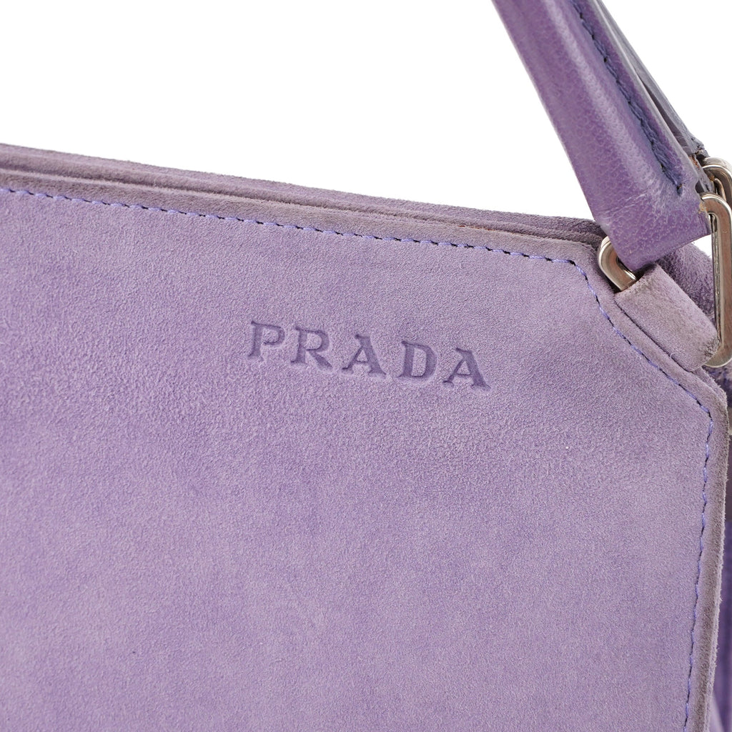 Purple Scamosciato Chic Shoulder Bag