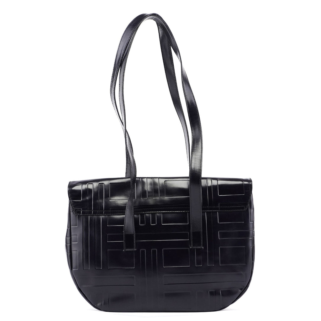 Purple Spazzolato Embossed Tote Bag