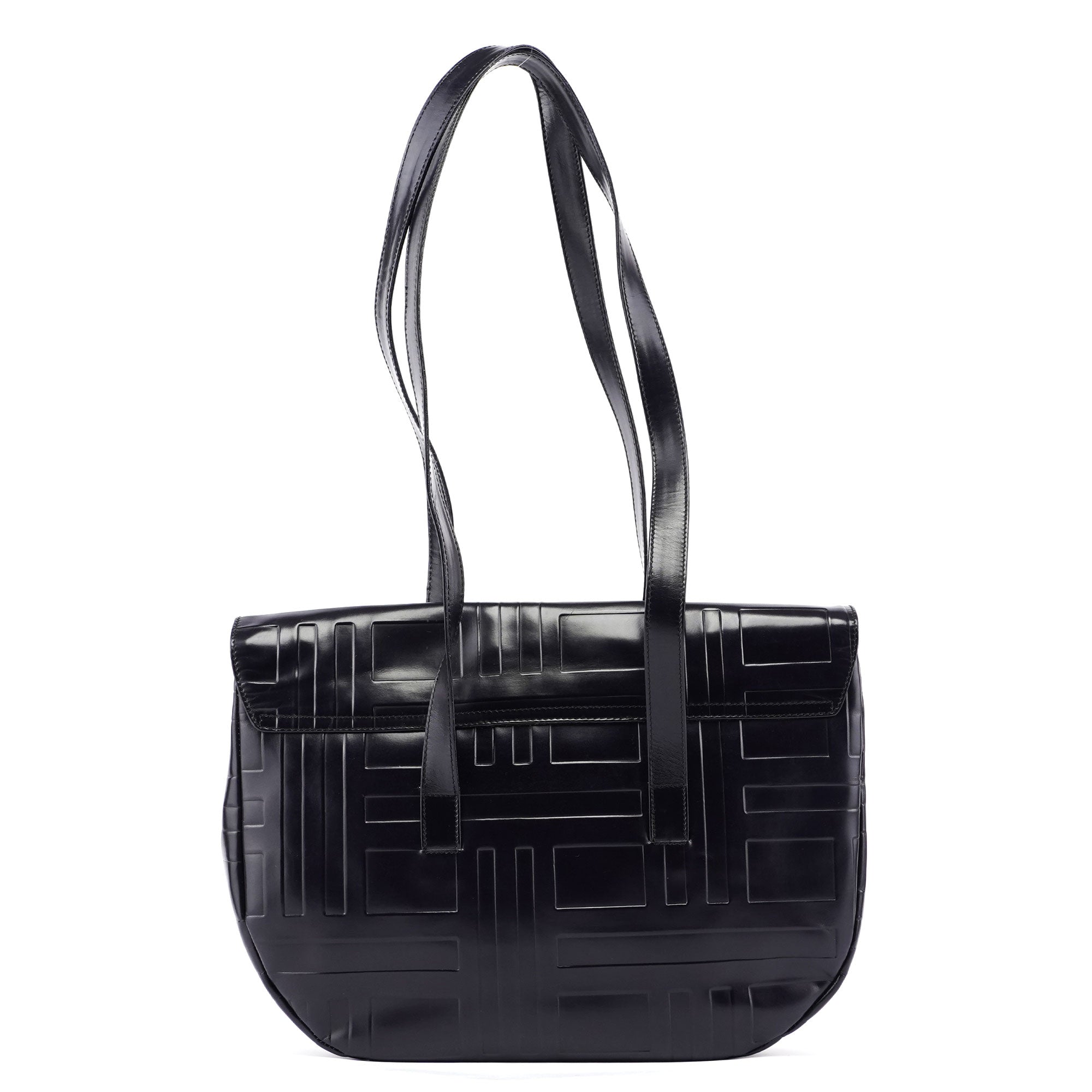 Purple Spazzolato Embossed Tote Bag