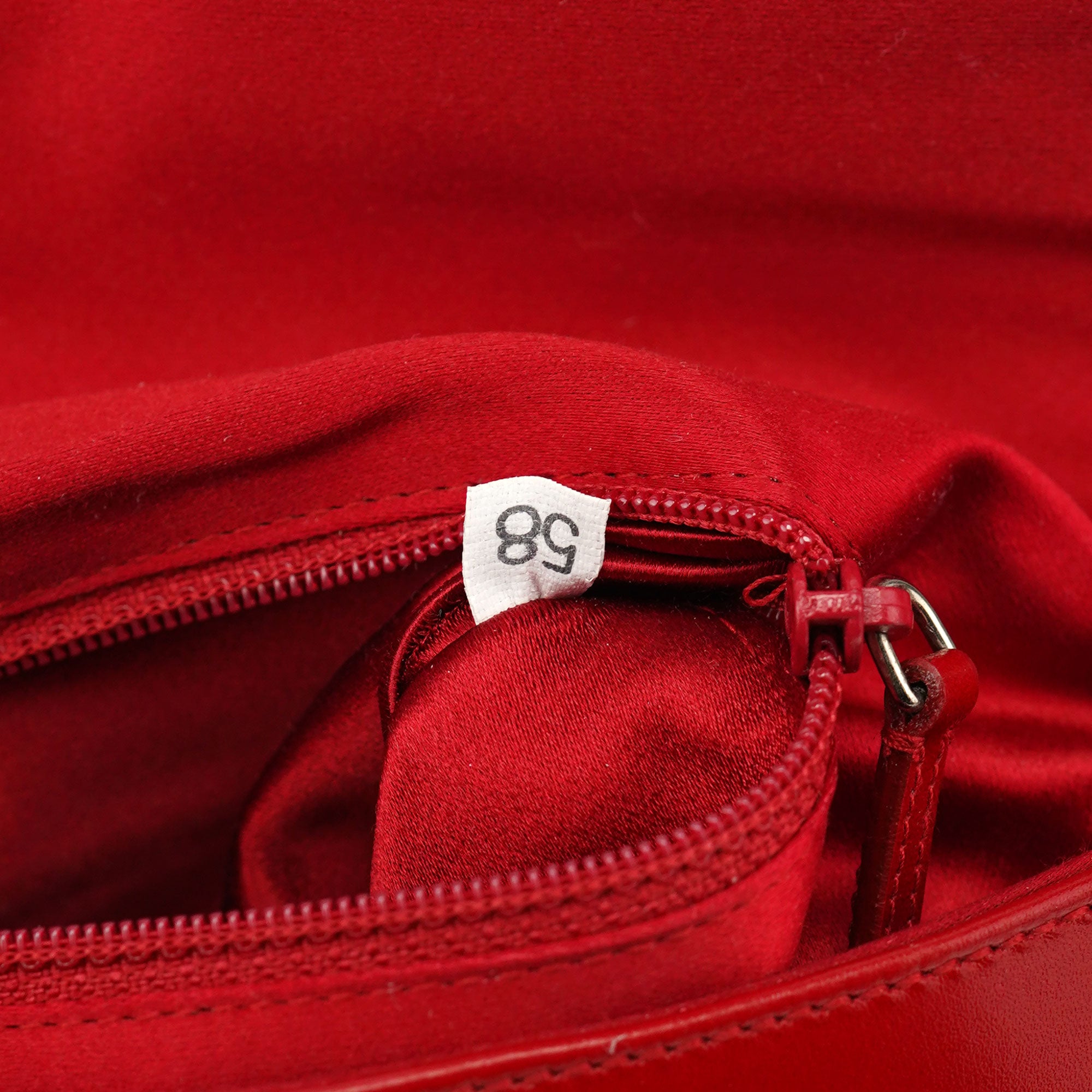Red Calfskin Cleo Shoulder Bag