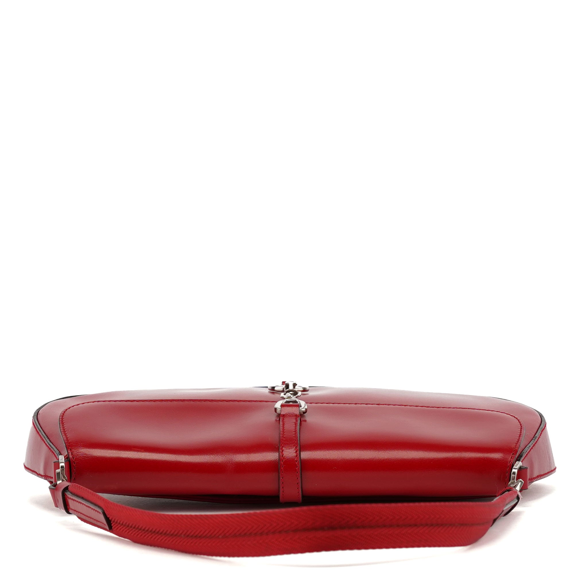 Red Calfskin Cleo Shoulder Bag