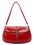 Red Calfskin Cleo Shoulder Bag