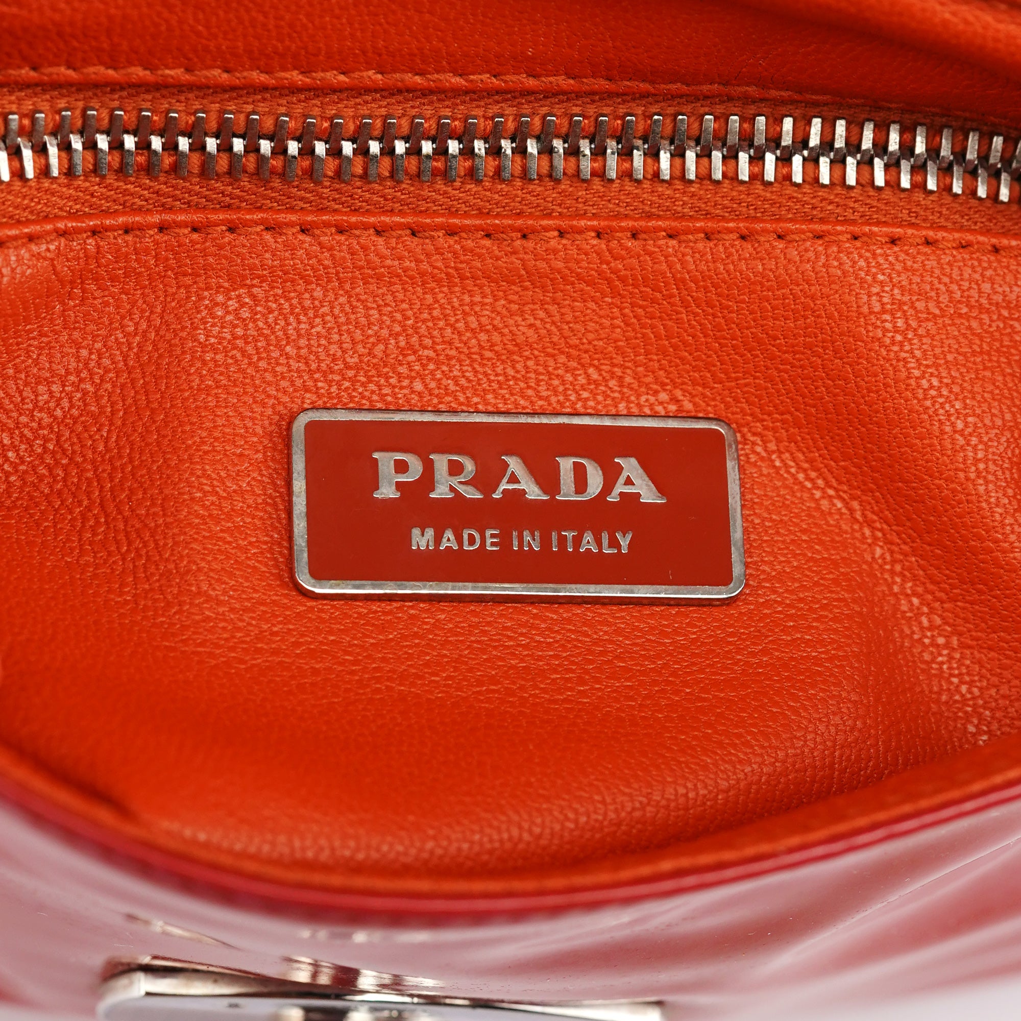 Red Spazzolato Buckle Shoulder Bag