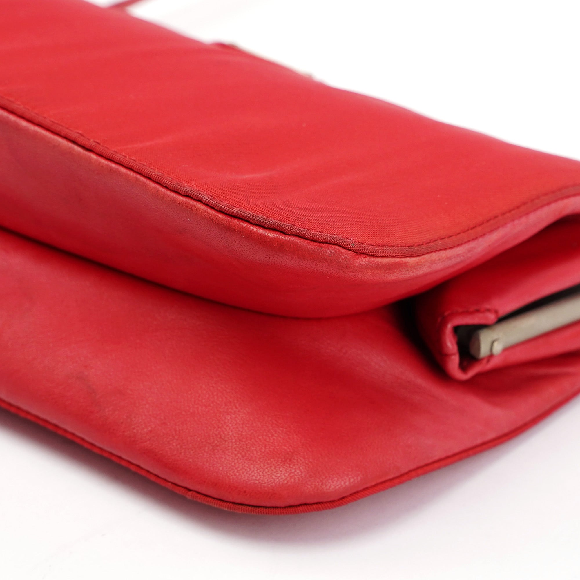Red Tessuto Clutch Bag