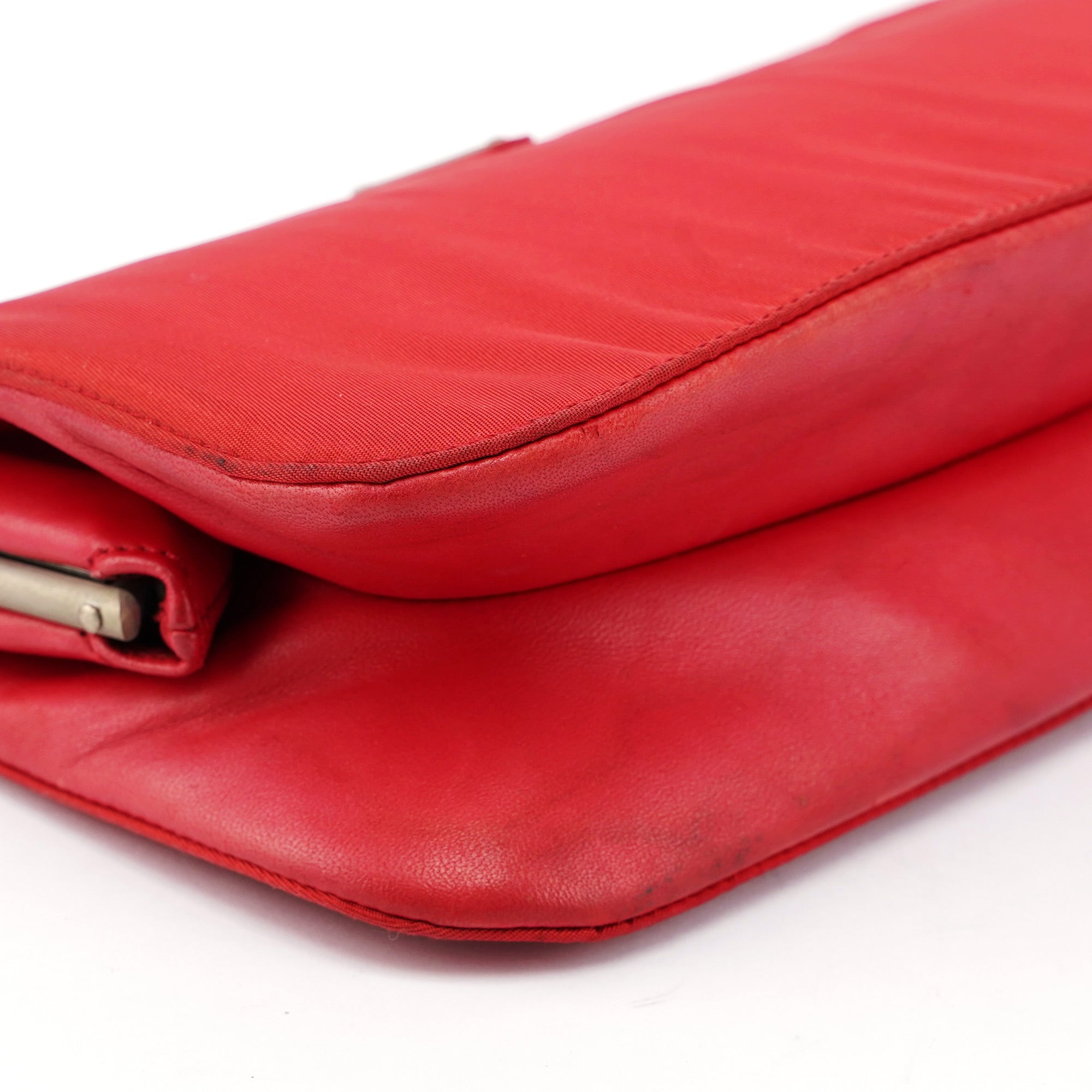 Red Tessuto Clutch Bag