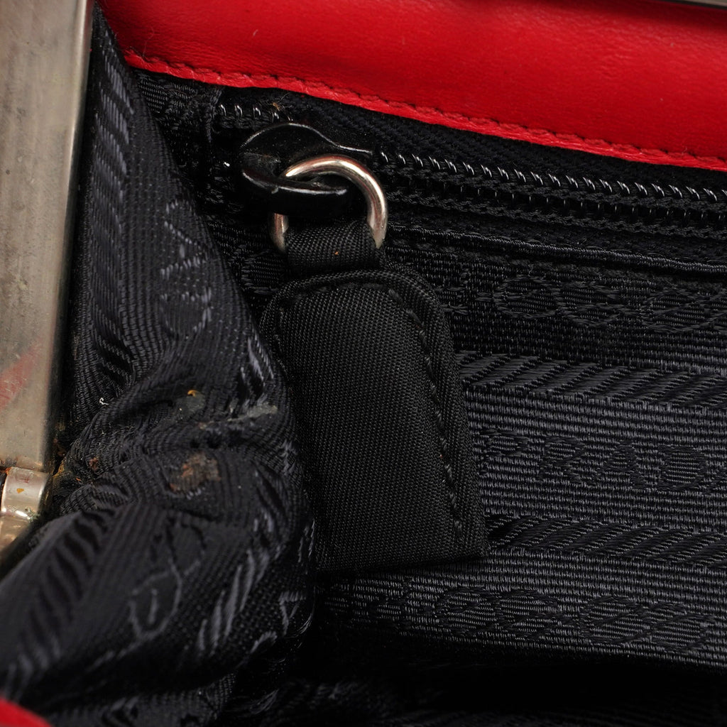 Red Tessuto Clutch Bag