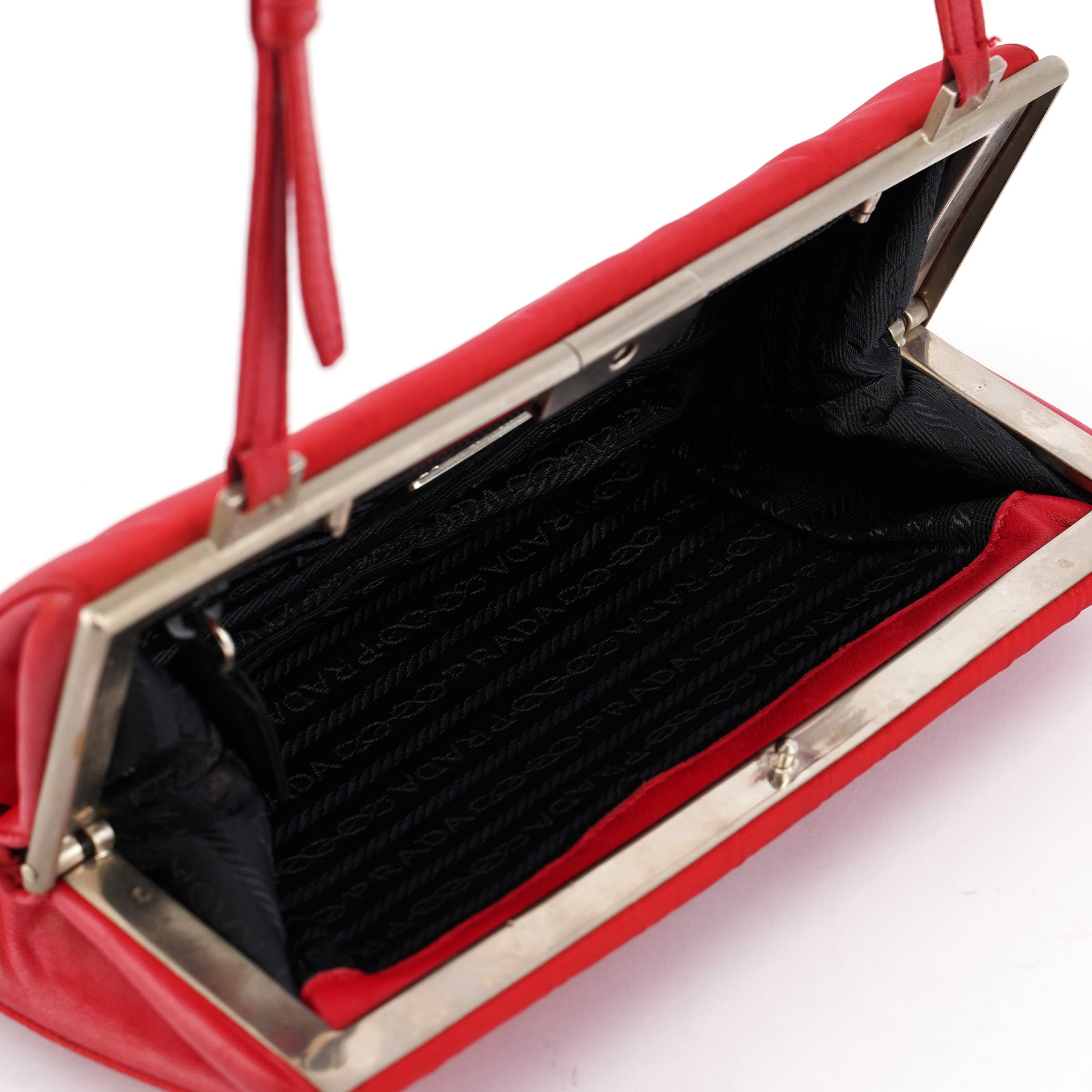 Red Tessuto Clutch Bag