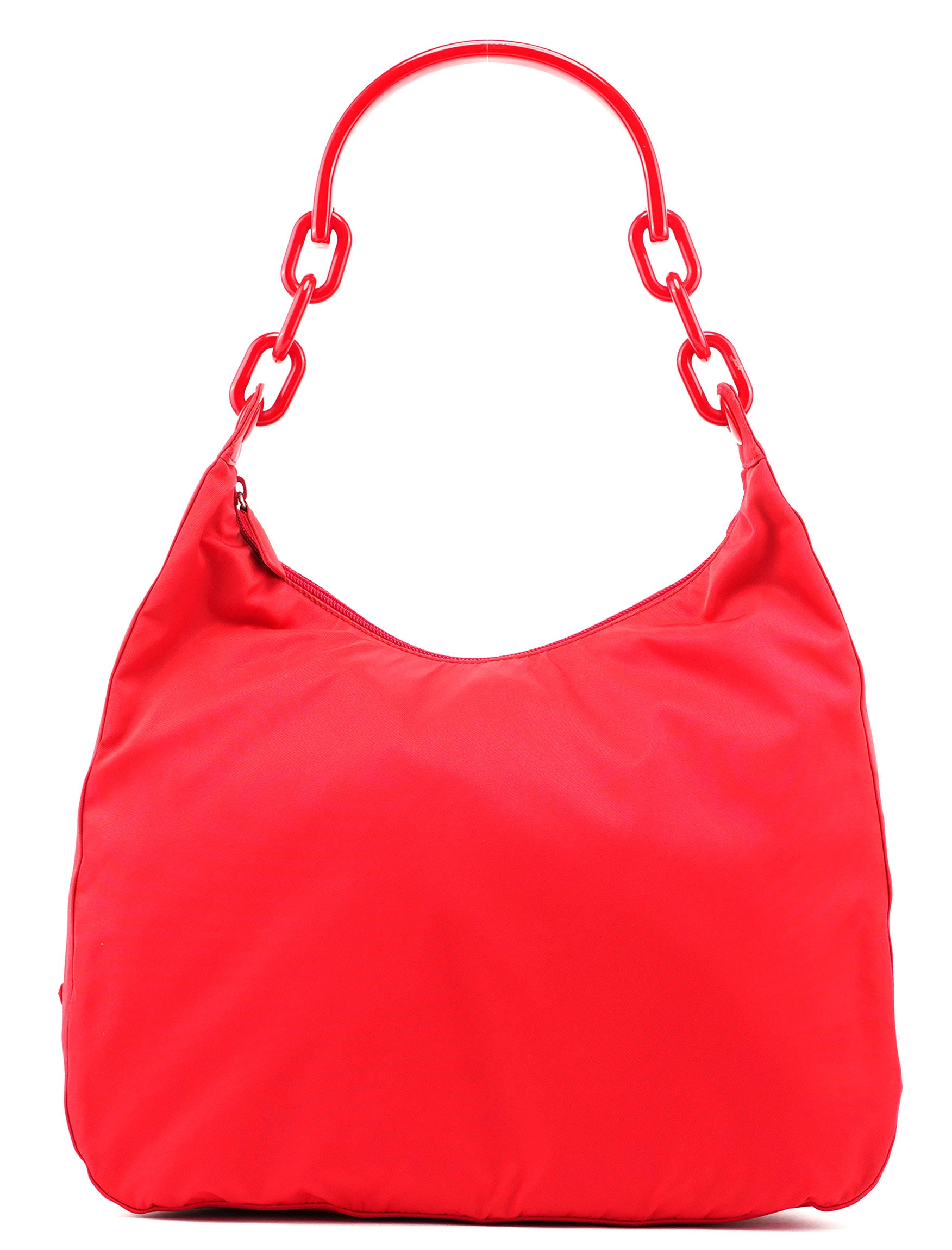 Red Tessuto Plastic Shoulder Bag
