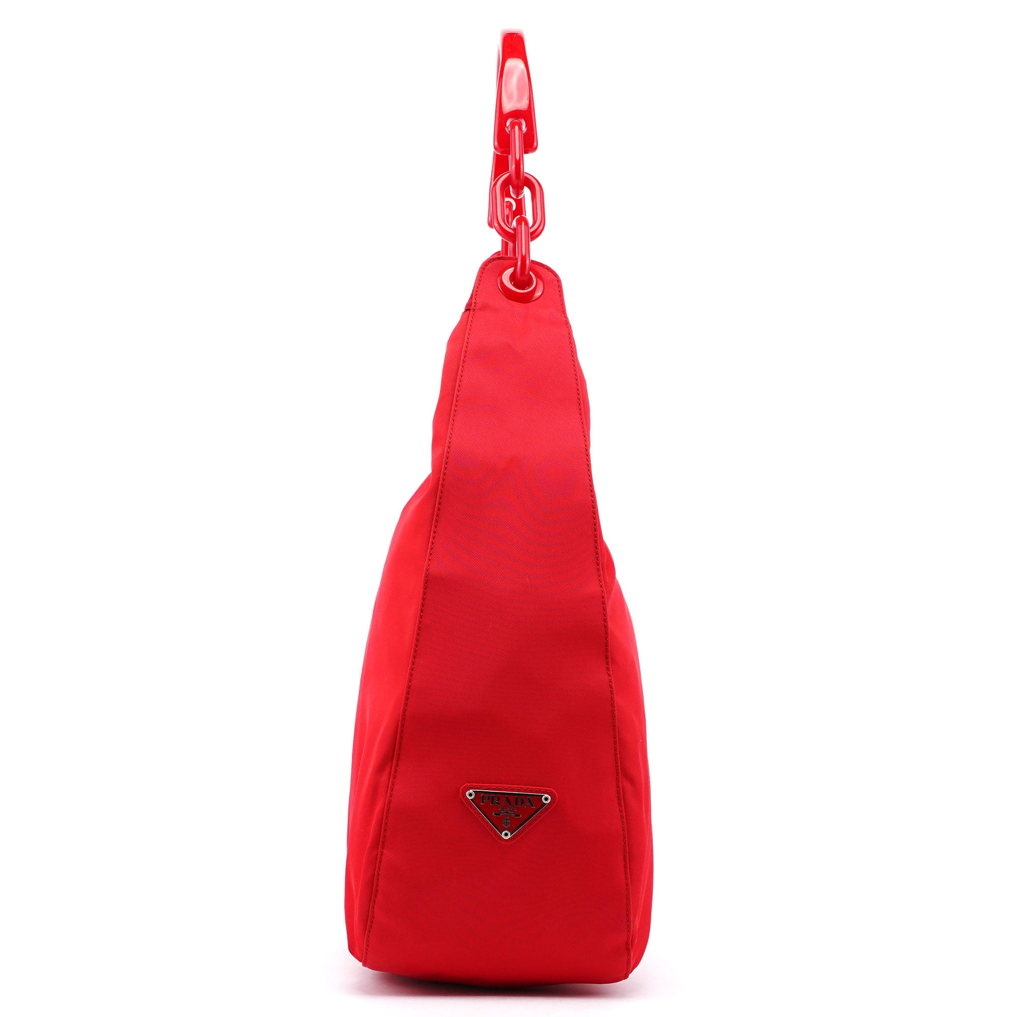 Red Tessuto Plastic Shoulder Bag