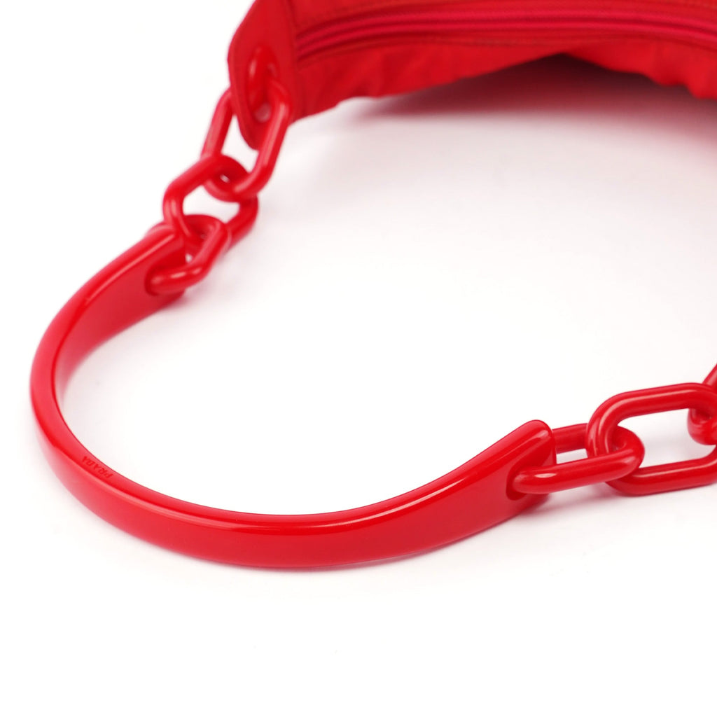 Red Tessuto Plastic Shoulder Bag