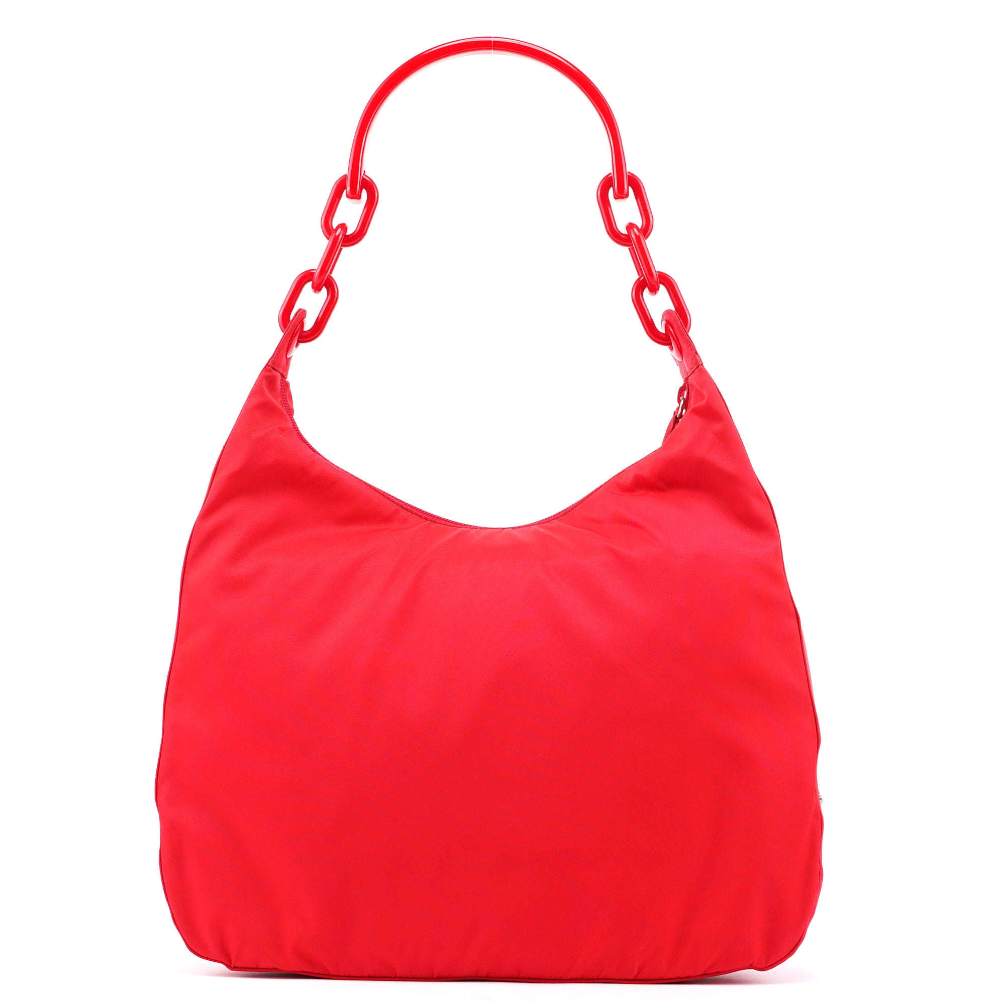 Red Tessuto Plastic Shoulder Bag