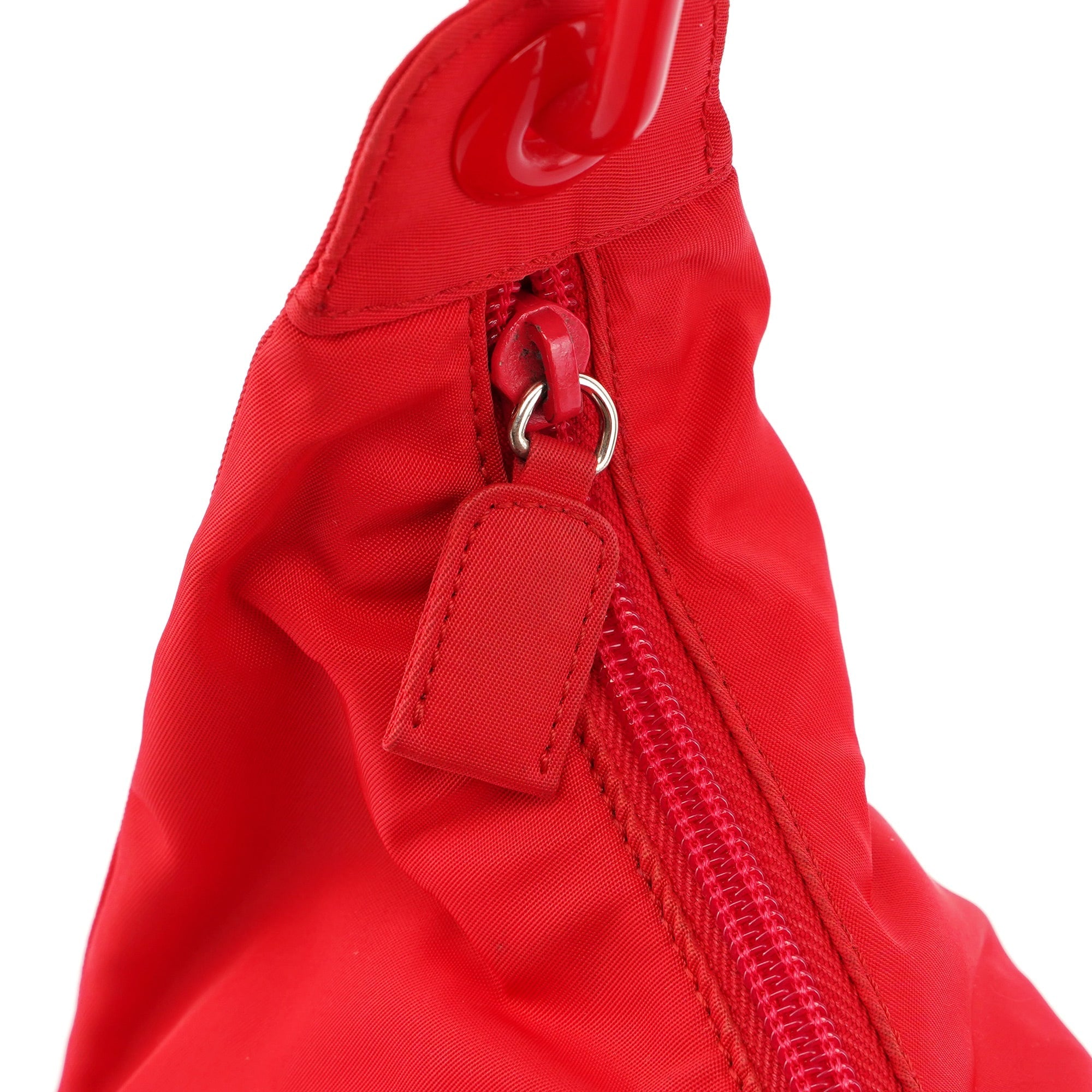 Red Tessuto Plastic Shoulder Bag