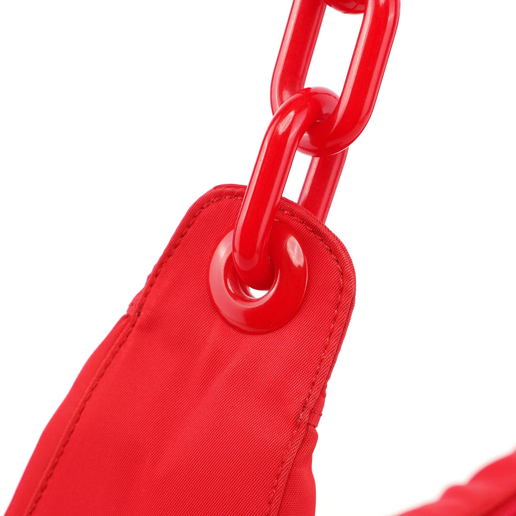 Red Tessuto Plastic Shoulder Bag