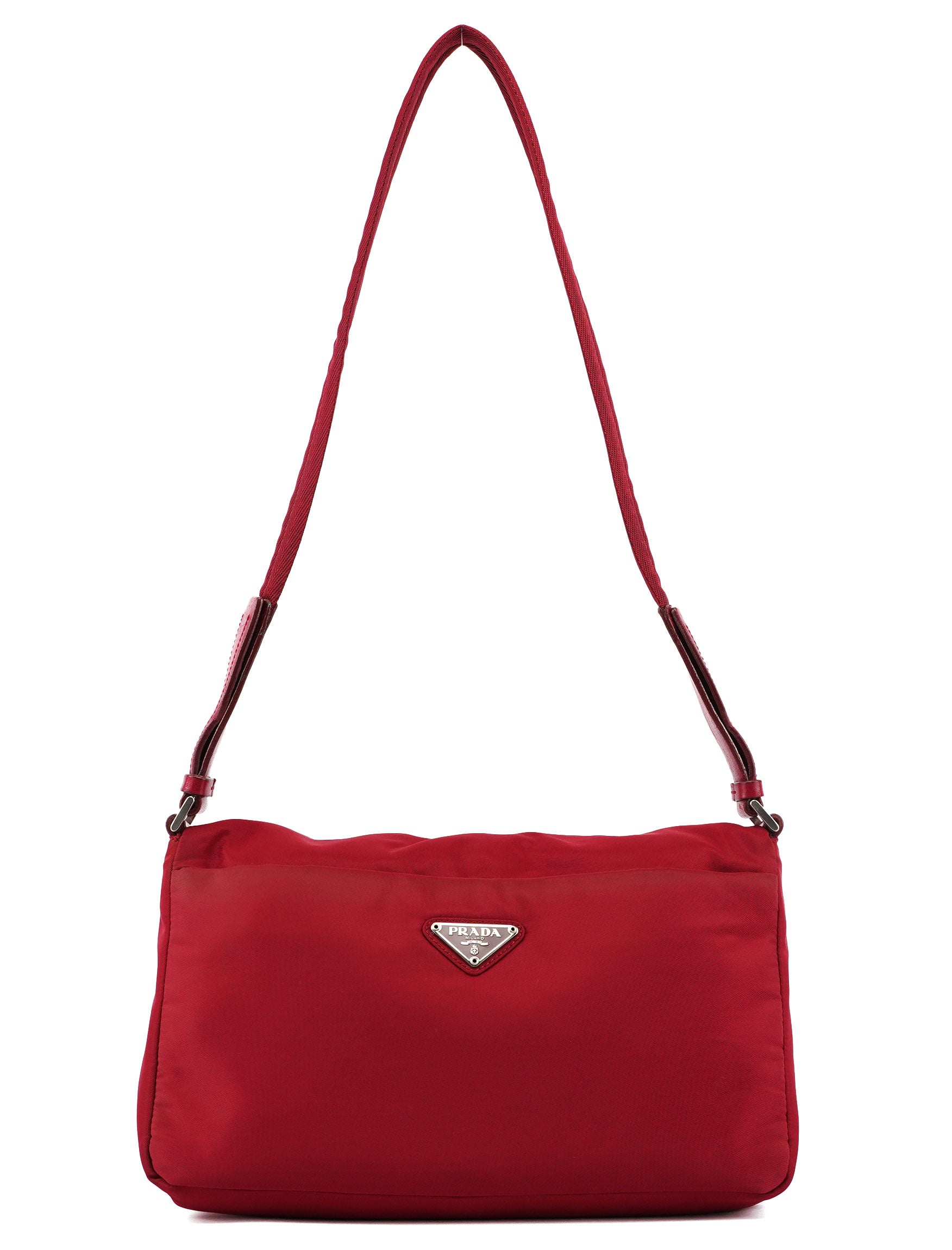 Red Tessuto Shoulder Bag