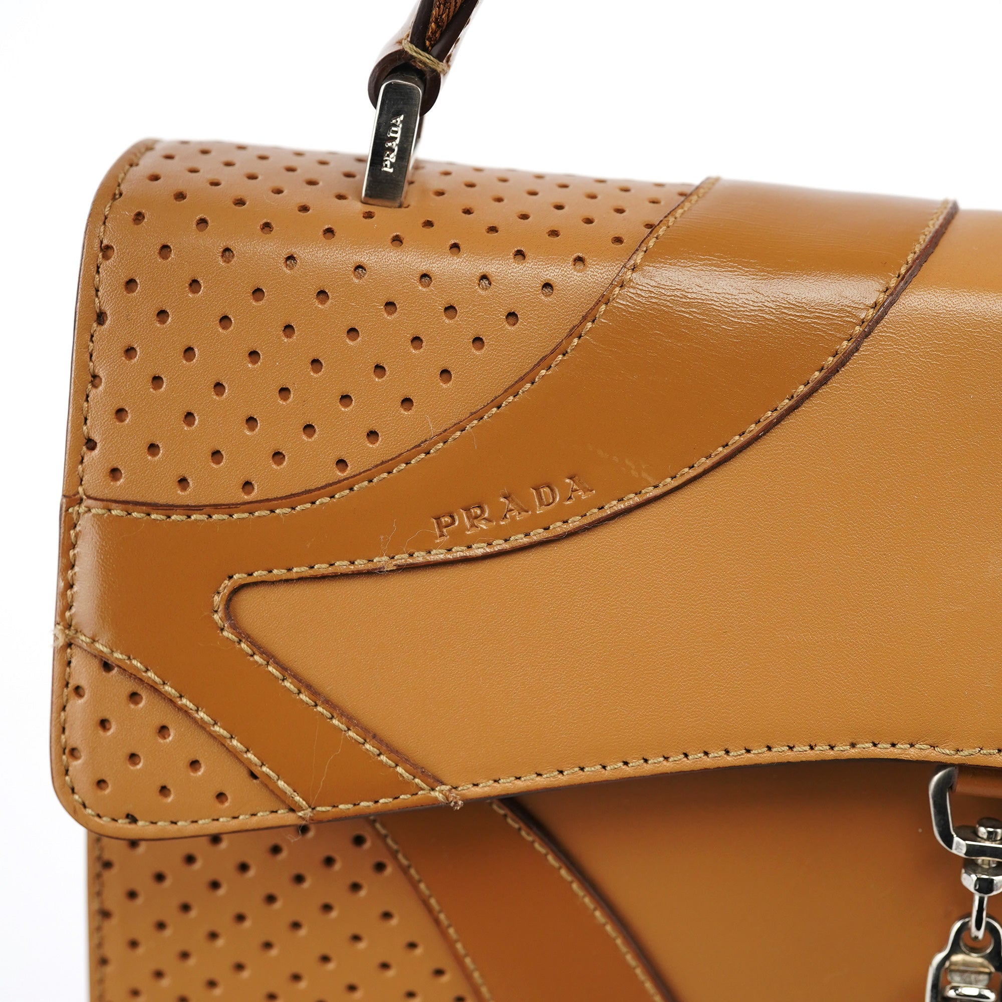 Spring 2000 Beige Calfskin Top Handle Bag