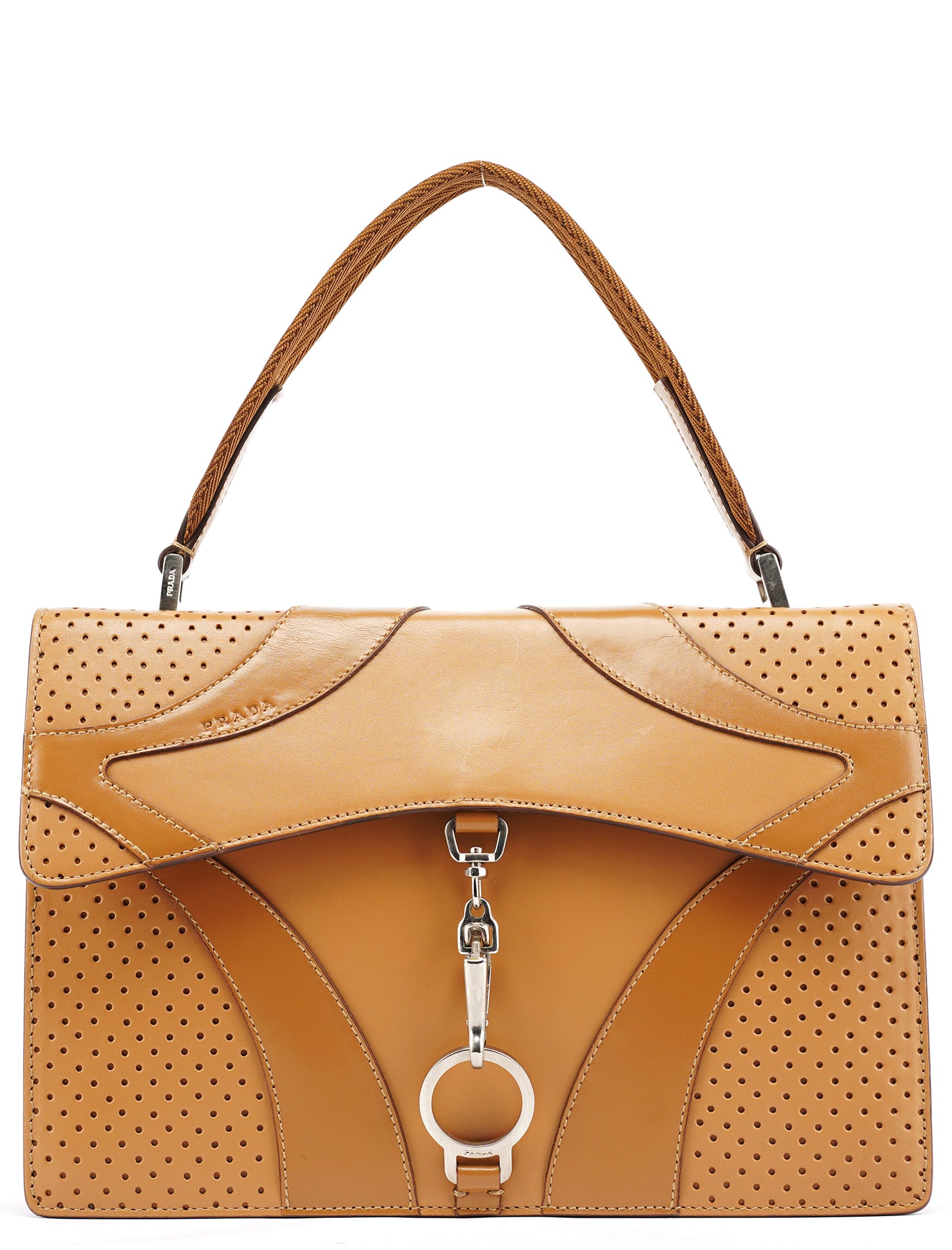 Spring 2000 Beige Calfskin Top Handle Bag