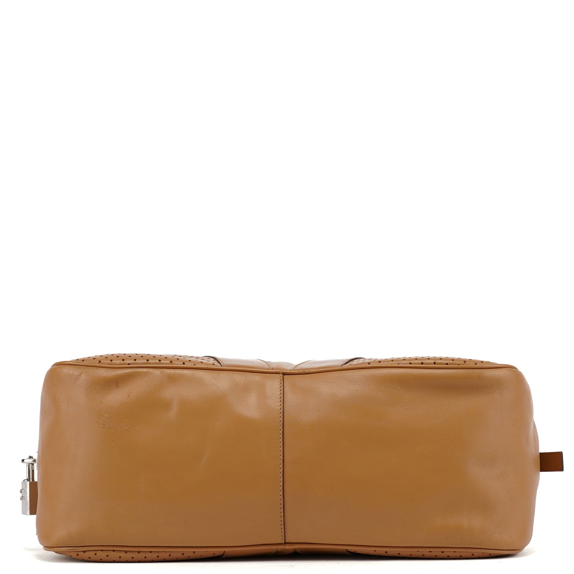 Spring 2000 Beige Leather Bowling Bag