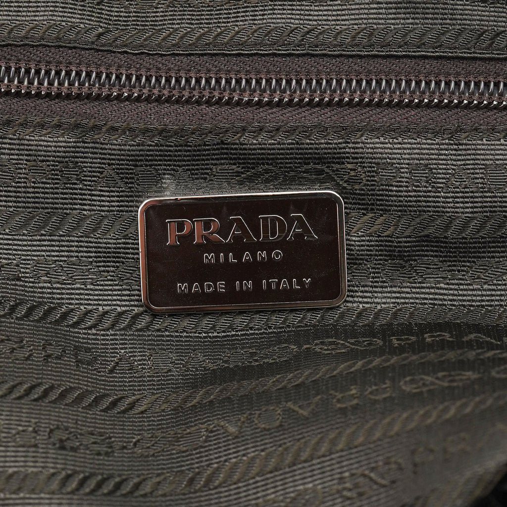 Spring 2000 Beige Leather Bowling Bag