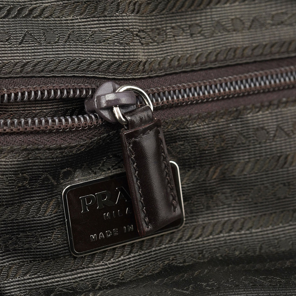 Spring 2000 Beige Leather Bowling Bag