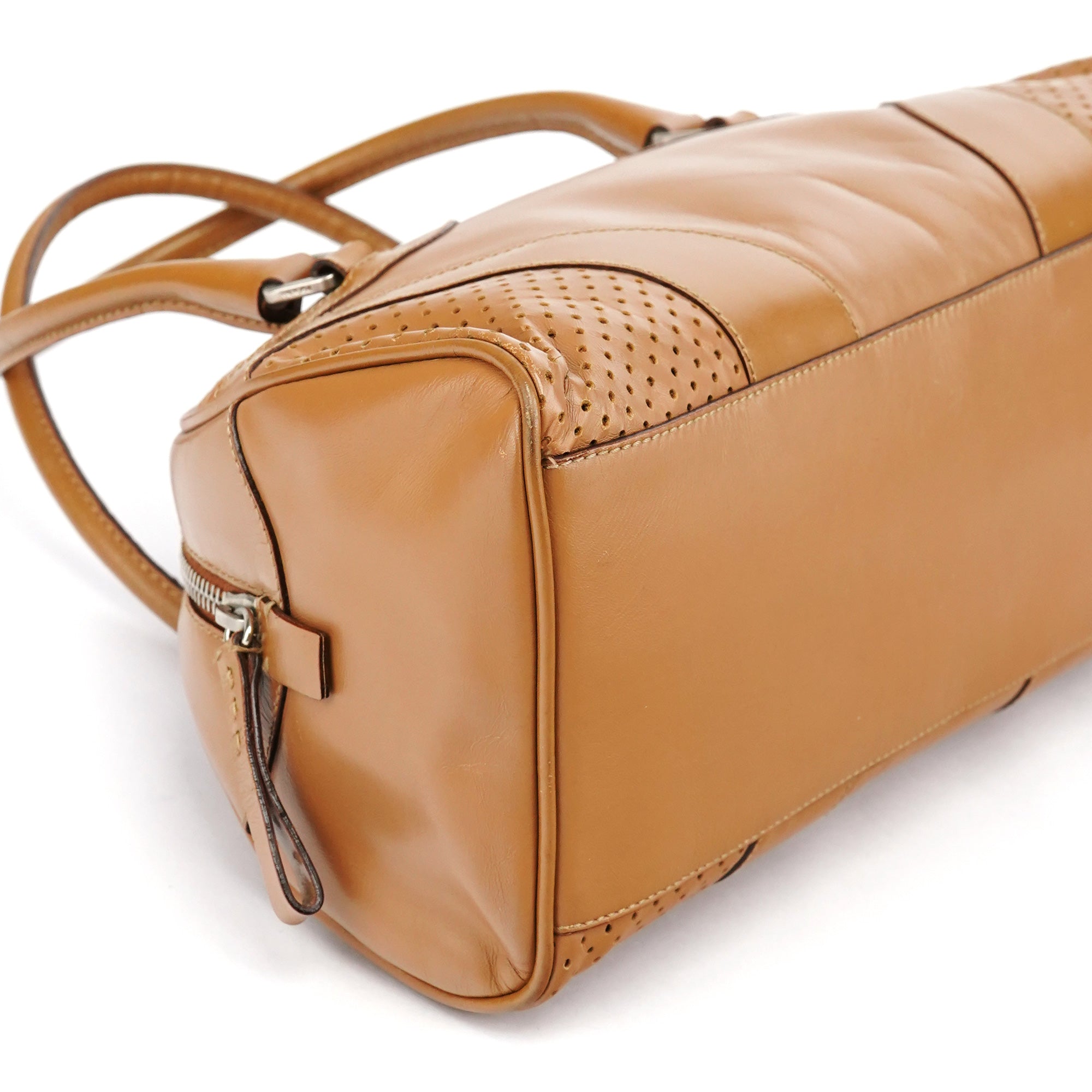 Spring 2000 Light Brown Calfskin Bowling Bag