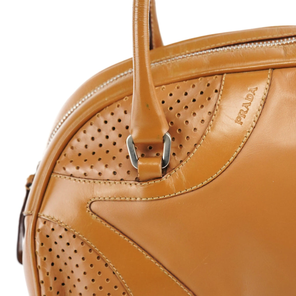 Spring 2000 Light Brown Calfskin Bowling Bag