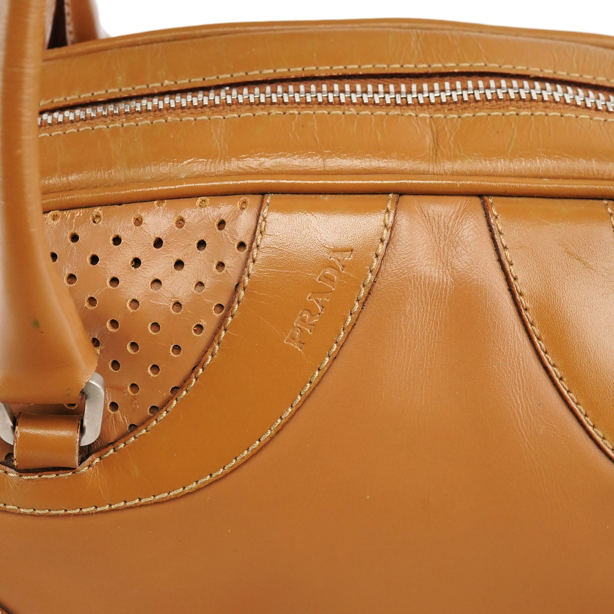 Spring 2000 Light Brown Calfskin Bowling Bag