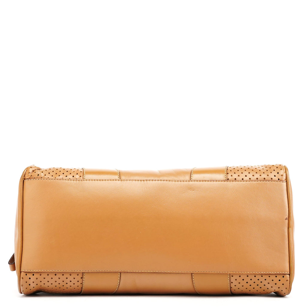 Spring 2000 Light Brown Calfskin Bowling Bag